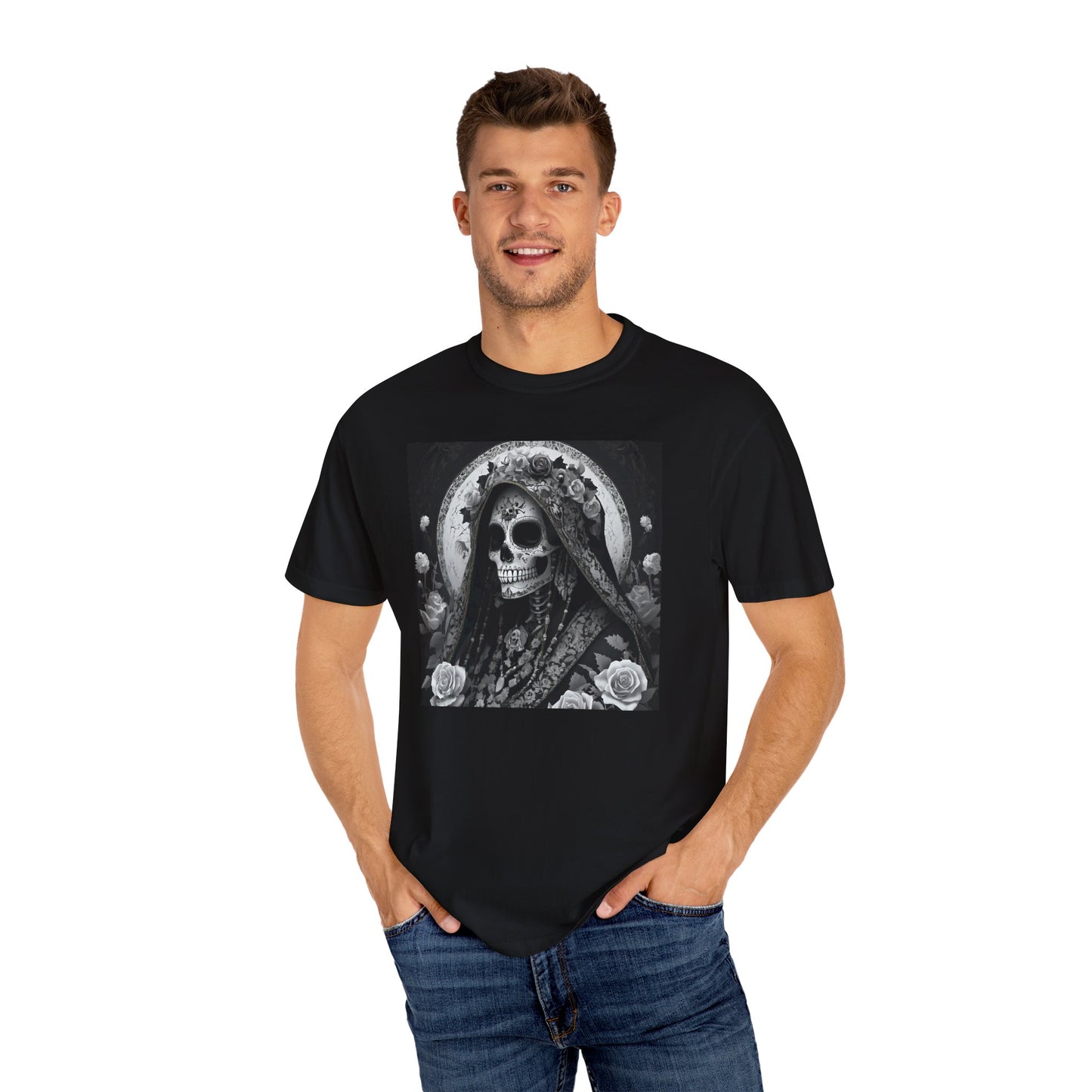 Santa Muerte Unisex Garment-Dyed T-shirt