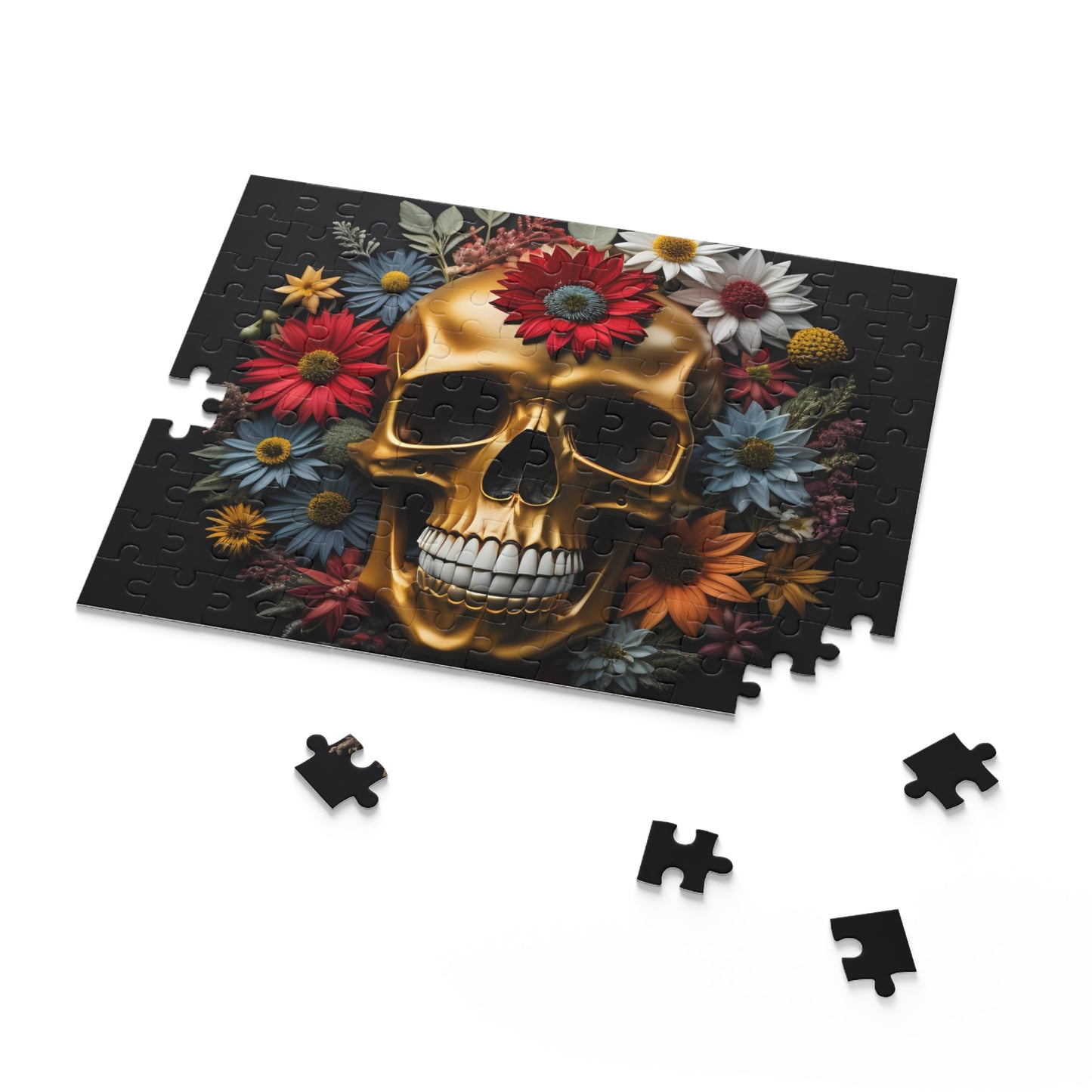 Flower Skull Puzzle (120, 252, 500-Piece)