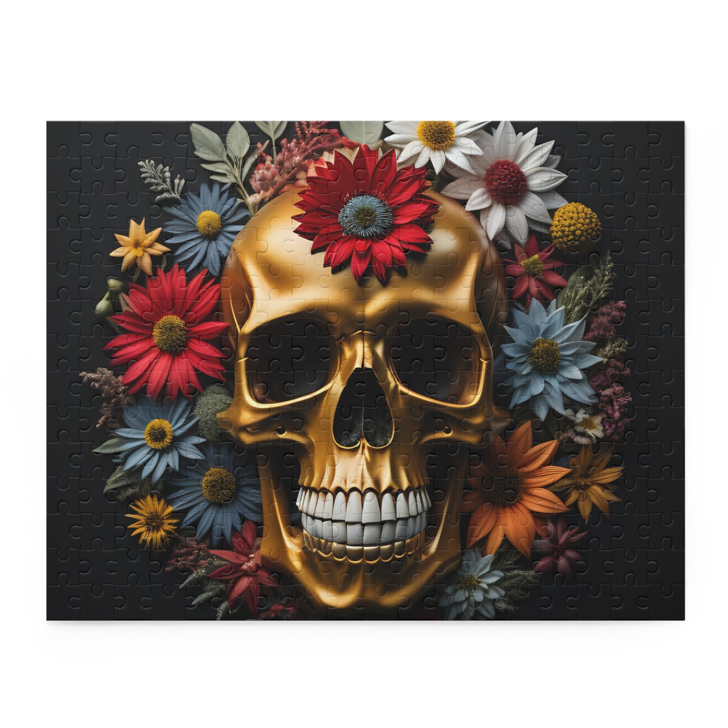 Flower Skull Puzzle (120, 252, 500-Piece)