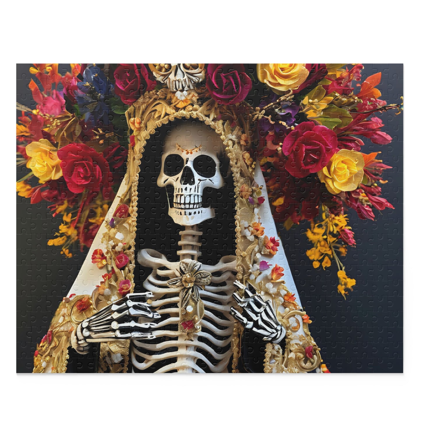 Opulent Mexican Folk Art, Santa Muerte Puzzle (120, 252, 500-Piece)
