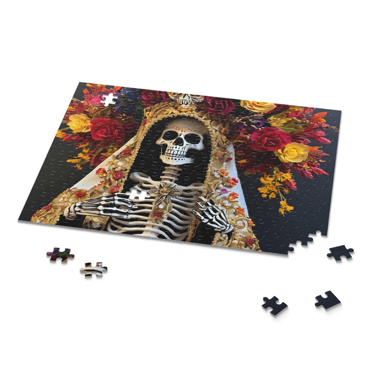 Opulent Mexican Folk Art, Santa Muerte Puzzle (120, 252, 500-Piece)