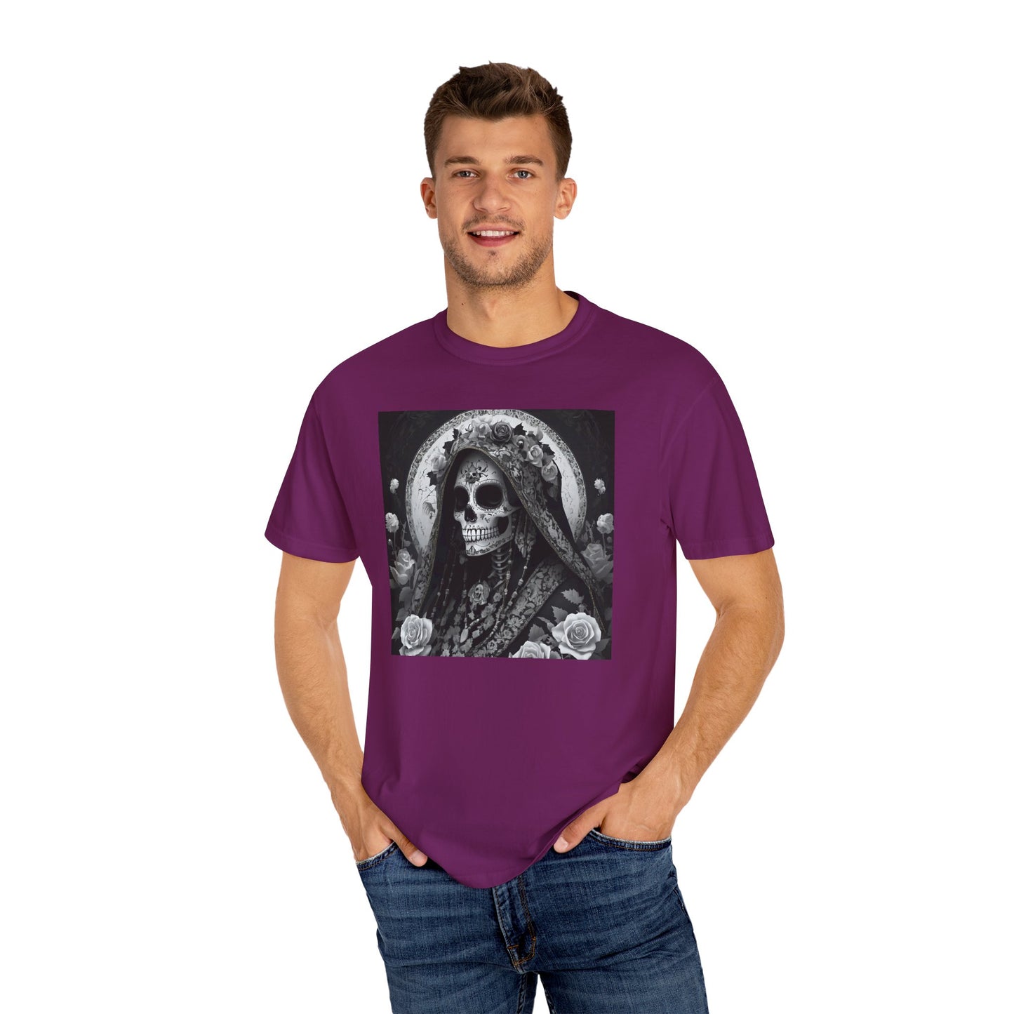Santa Muerte Unisex Garment-Dyed T-shirt