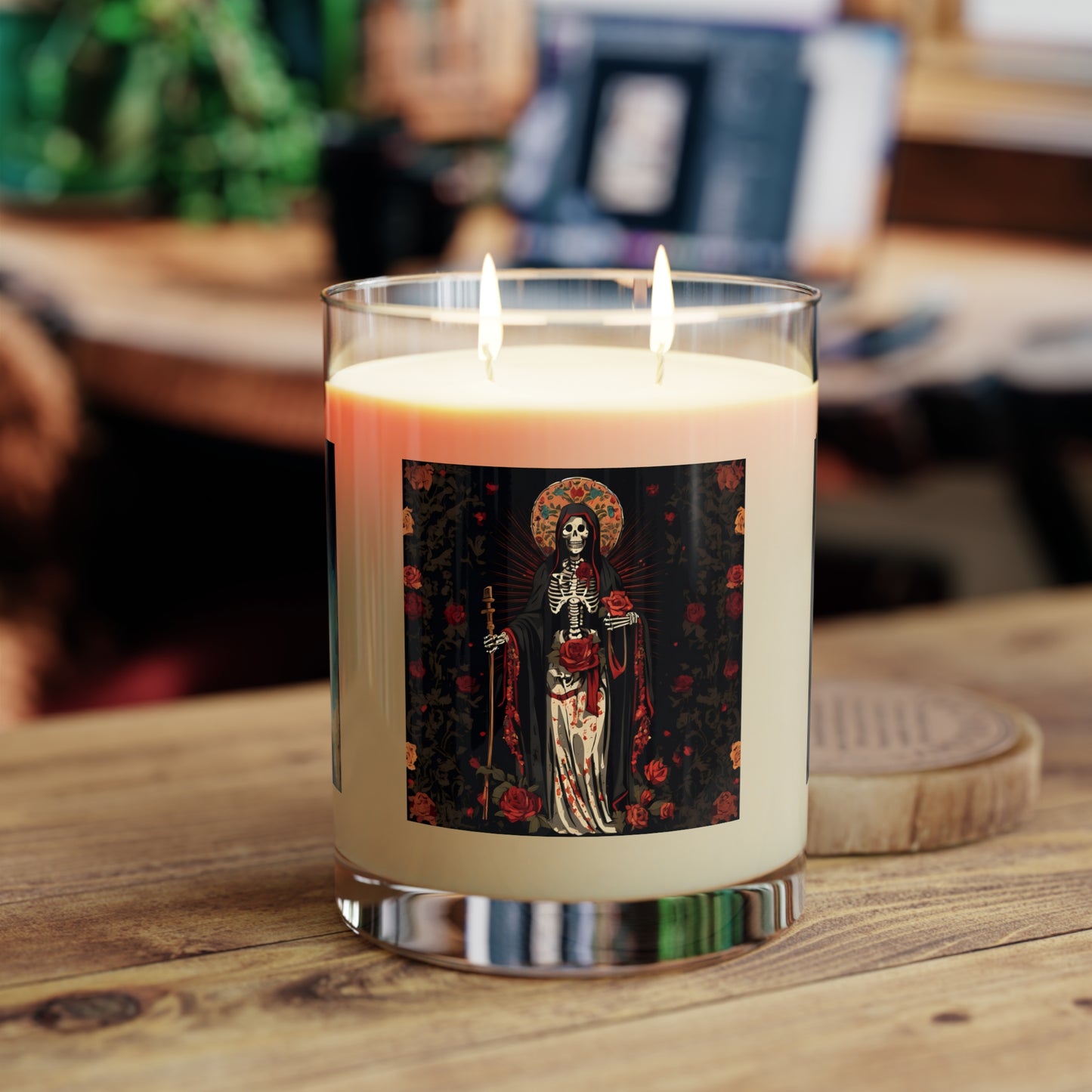 Santa Muerte Scented Candle - Full Glass, 11oz
