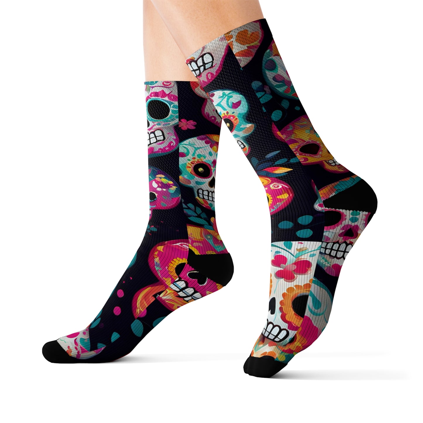 Sugar Skull Sublimation Socks