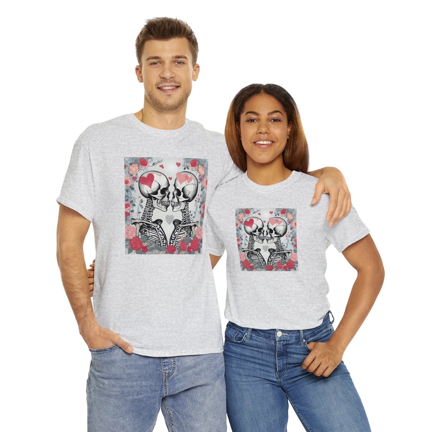 Eternal Love Skeletons Unisex Heavy Cotton Tee