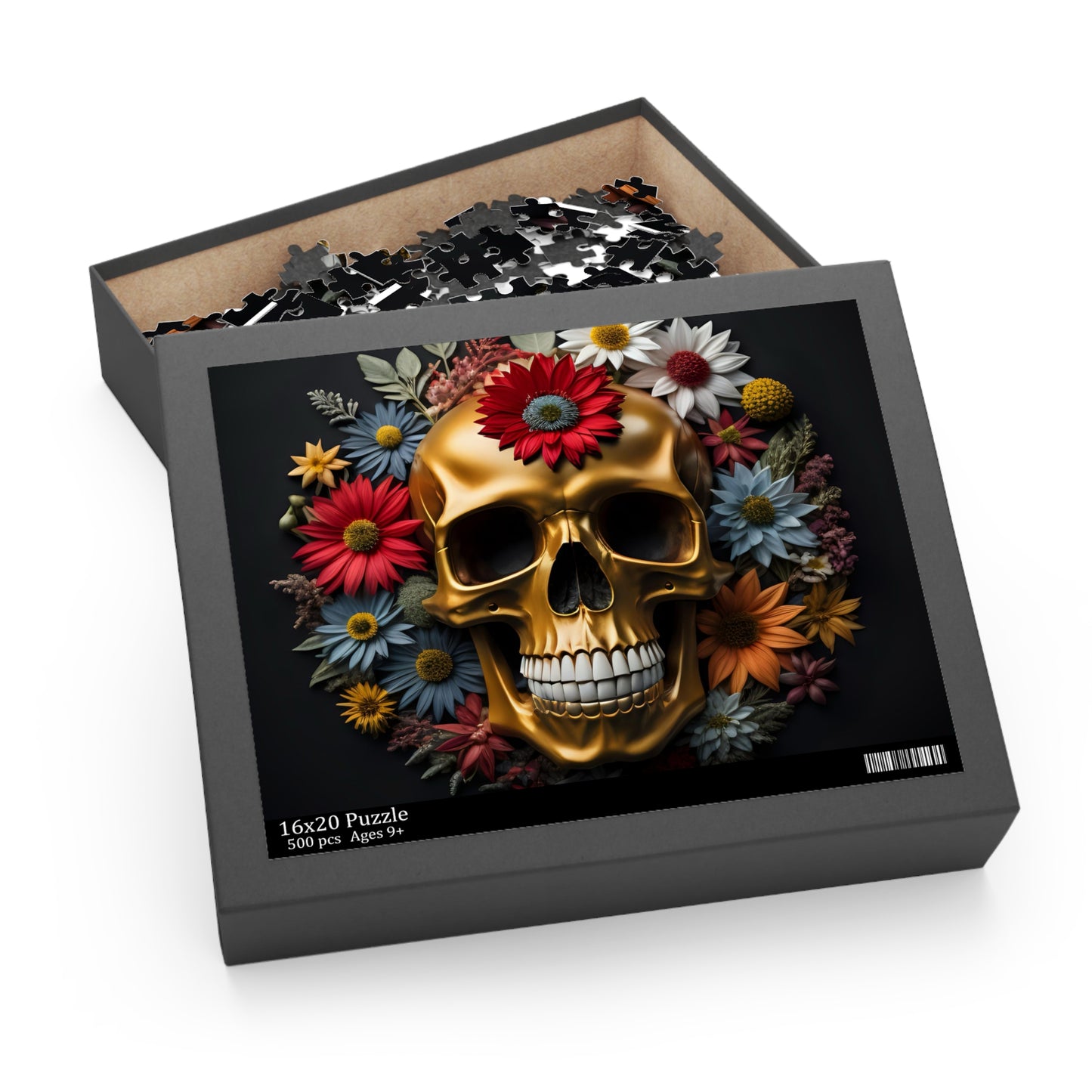 Flower Skull Puzzle (120, 252, 500-Piece)