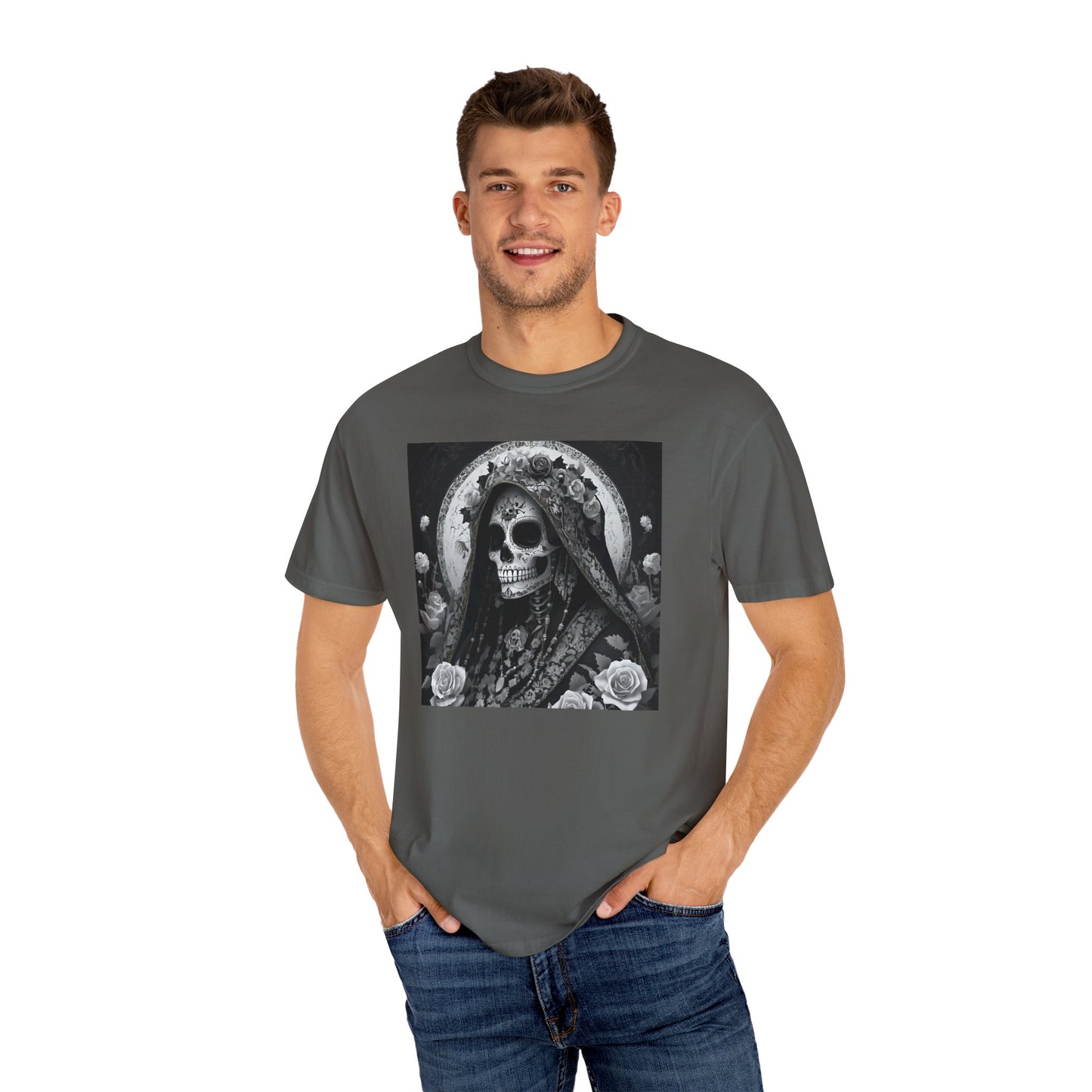 Santa Muerte Unisex Garment-Dyed T-shirt