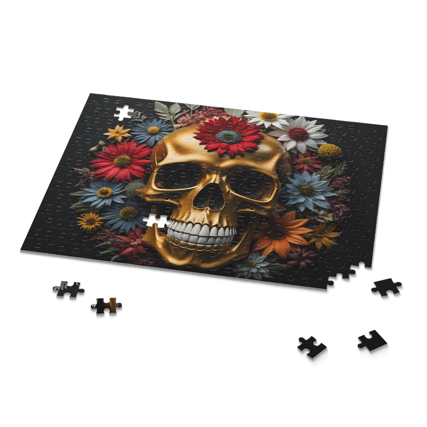 Flower Skull Puzzle (120, 252, 500-Piece)