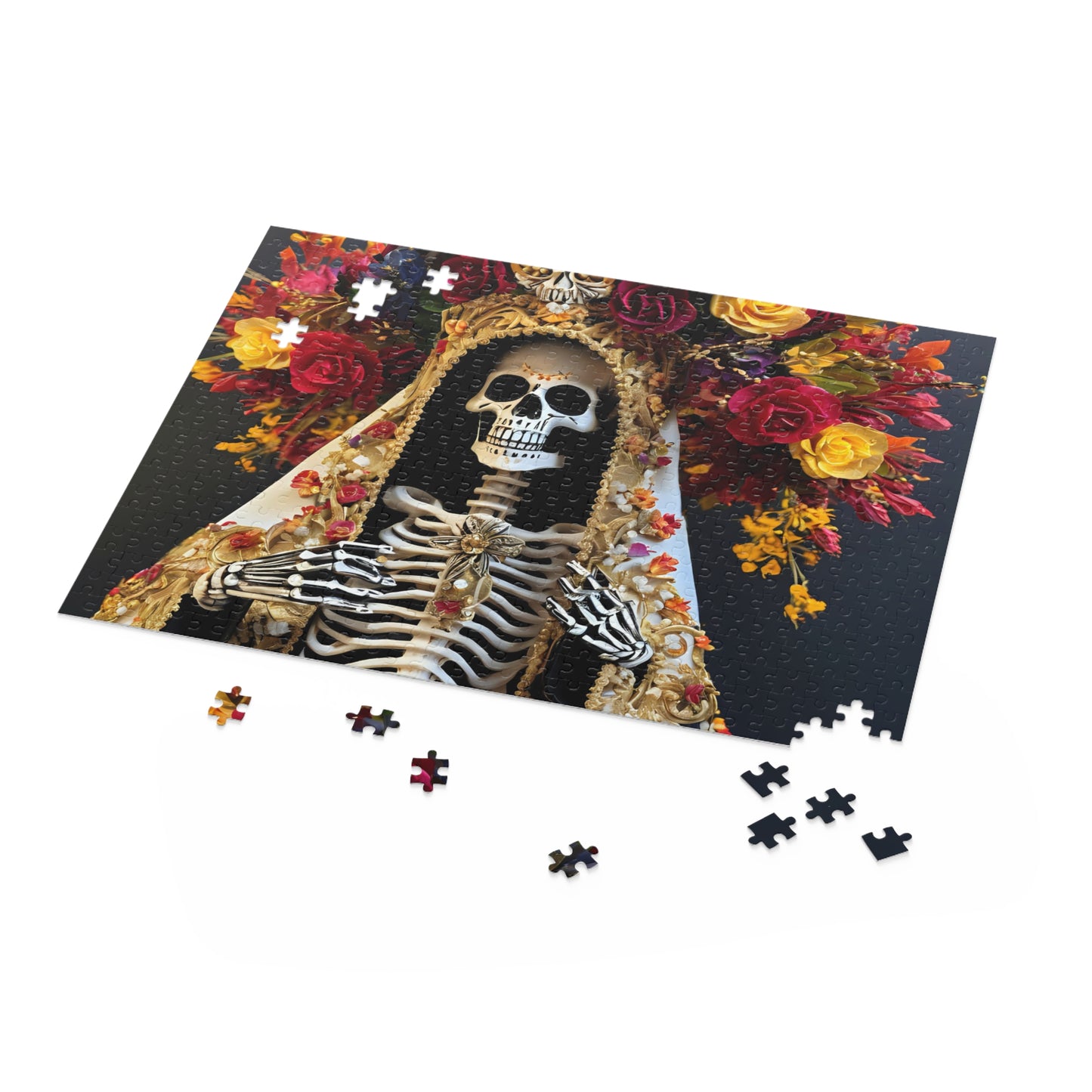 Opulent Mexican Folk Art, Santa Muerte Puzzle (120, 252, 500-Piece)
