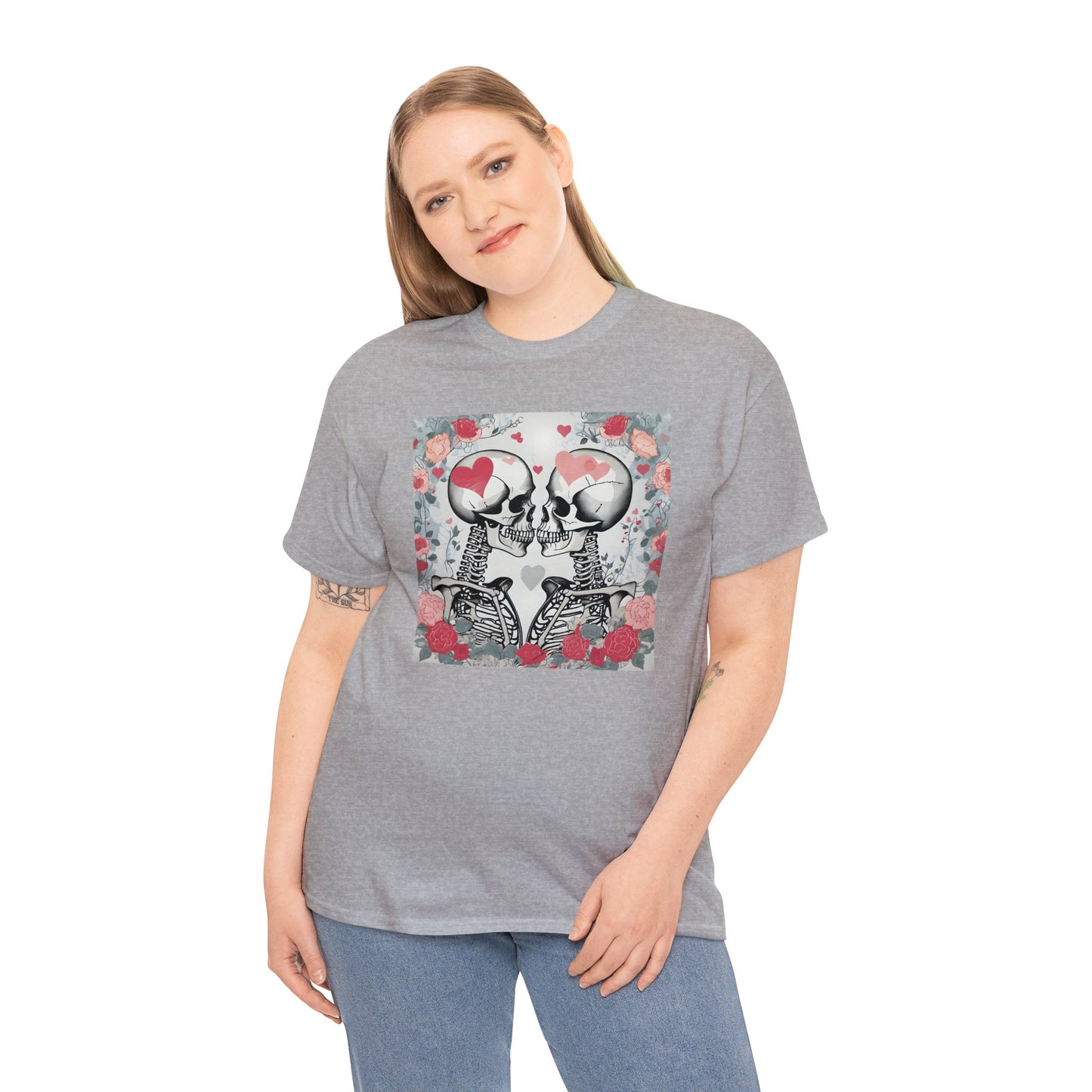 Eternal Love Skeletons Unisex Heavy Cotton Tee