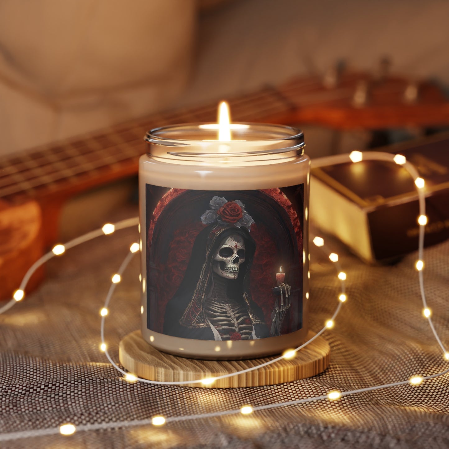 Santa Muerte Coconut Wax Scented Candle, 9oz