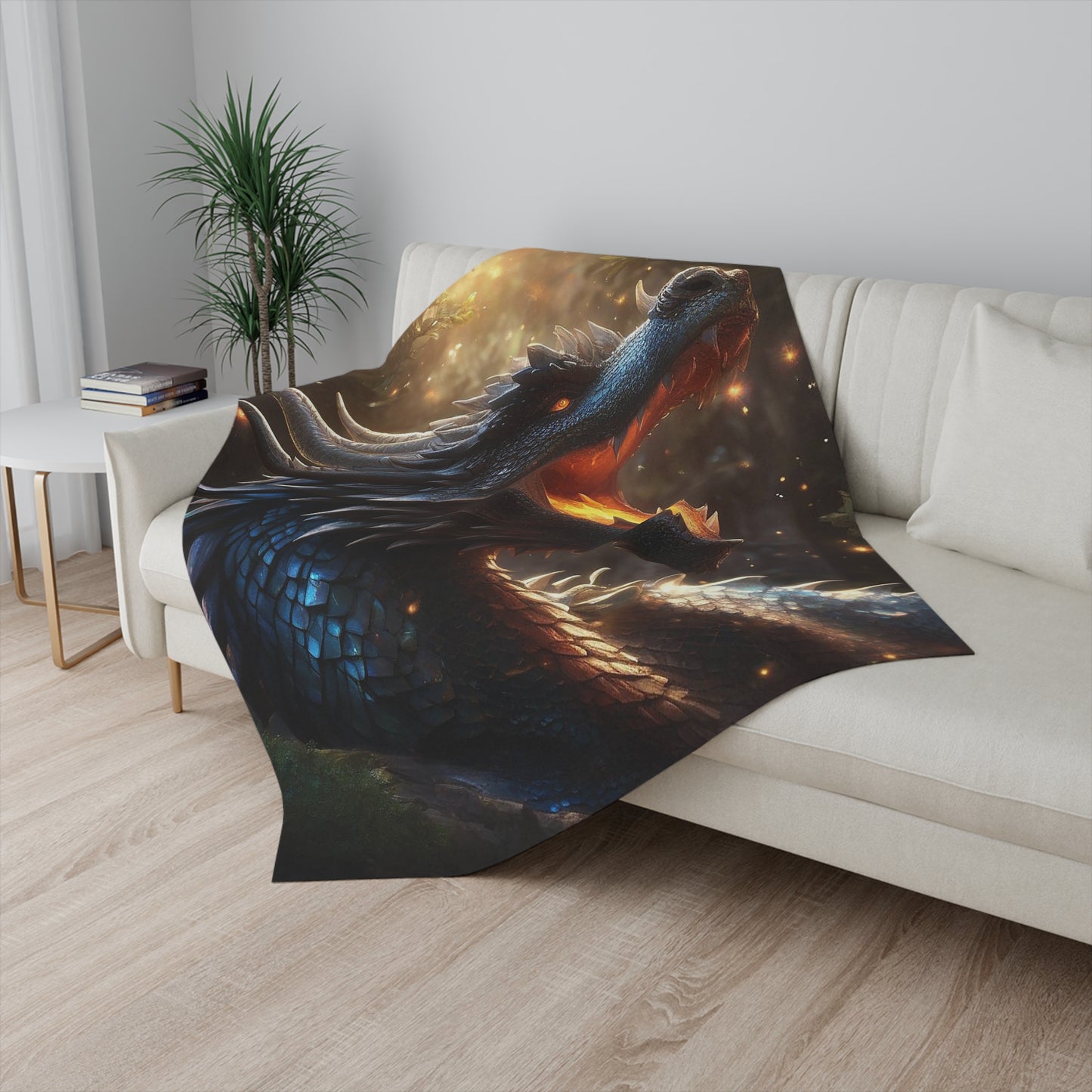 Cosmic Dragon Sherpa Blanket