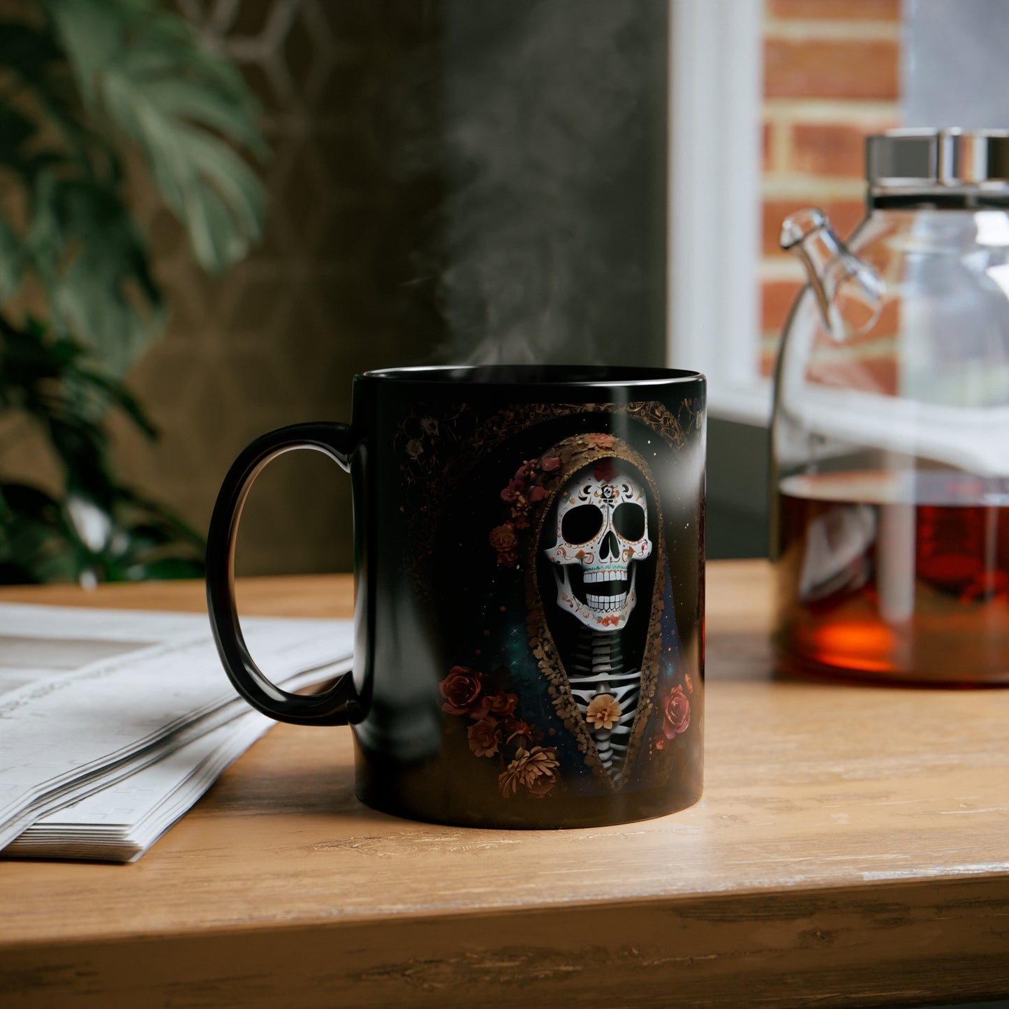 Santa Muerte 11oz Black Mug