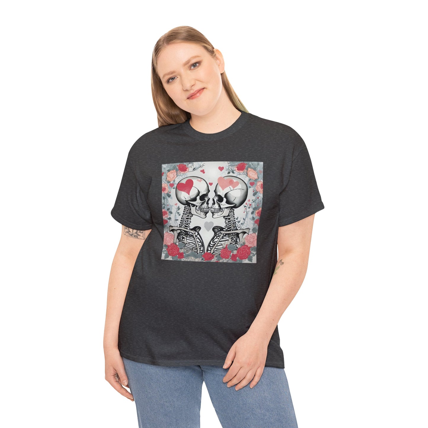 Eternal Love Skeletons Unisex Heavy Cotton Tee