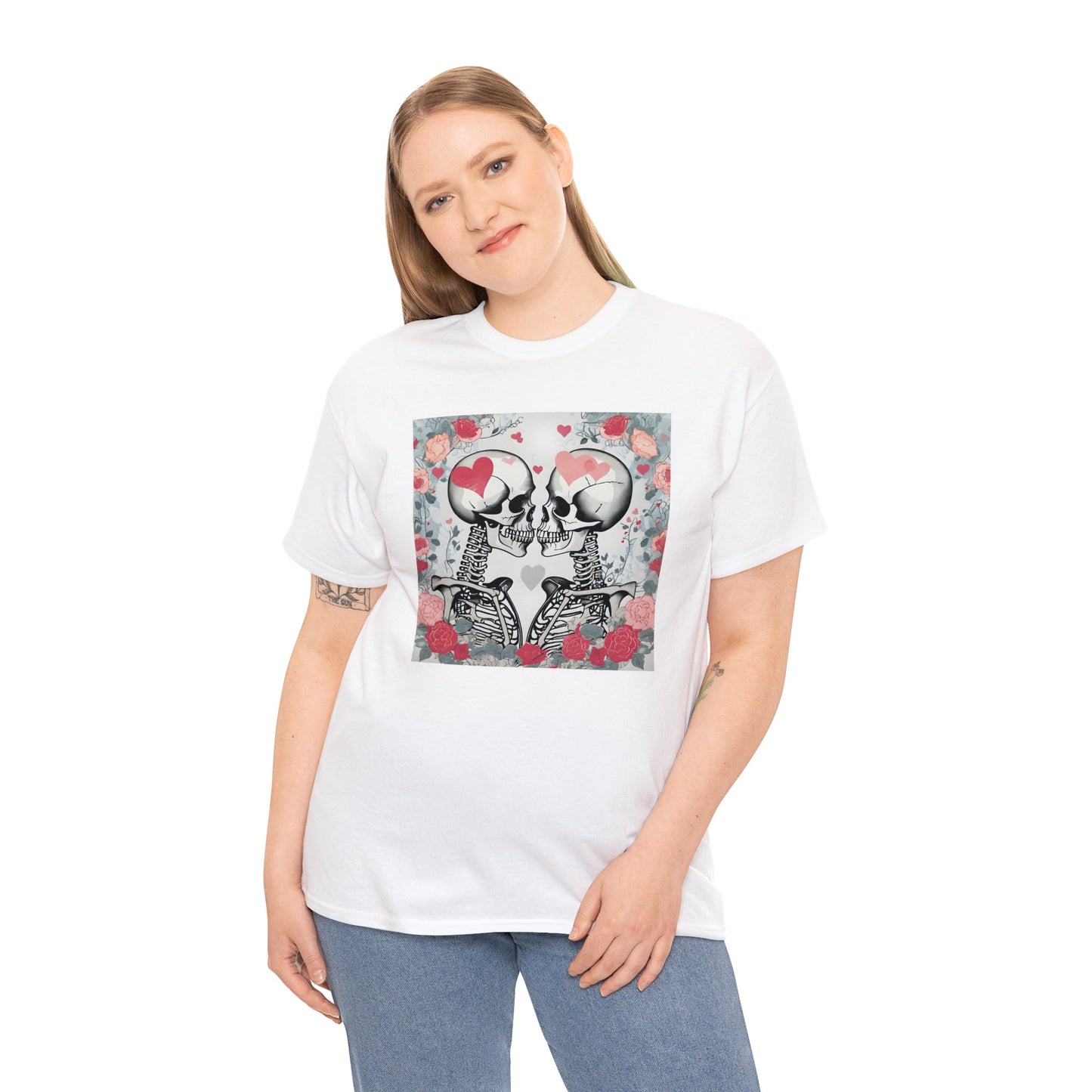 Eternal Love Skeletons Unisex Heavy Cotton Tee