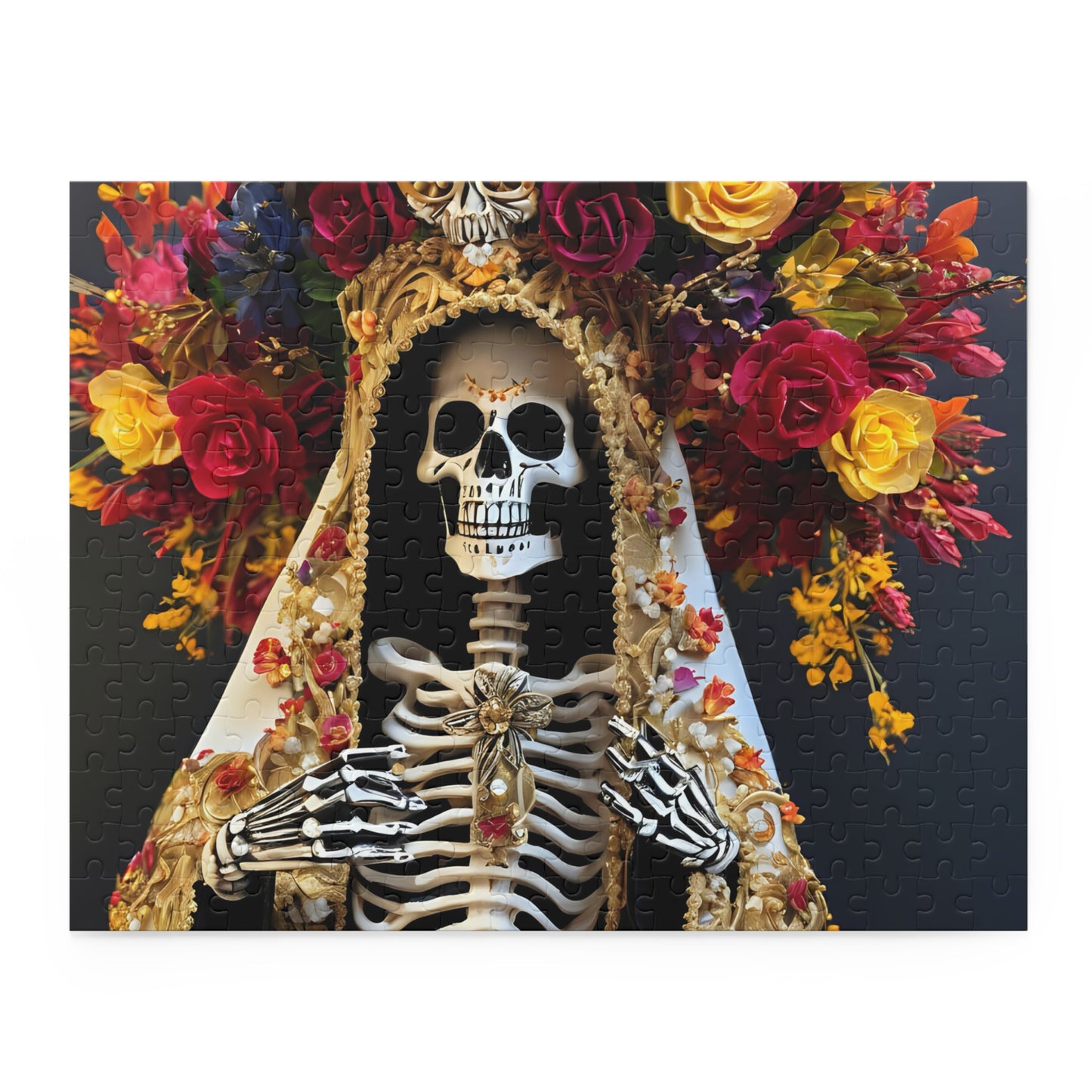 Opulent Mexican Folk Art, Santa Muerte Puzzle (120, 252, 500-Piece)