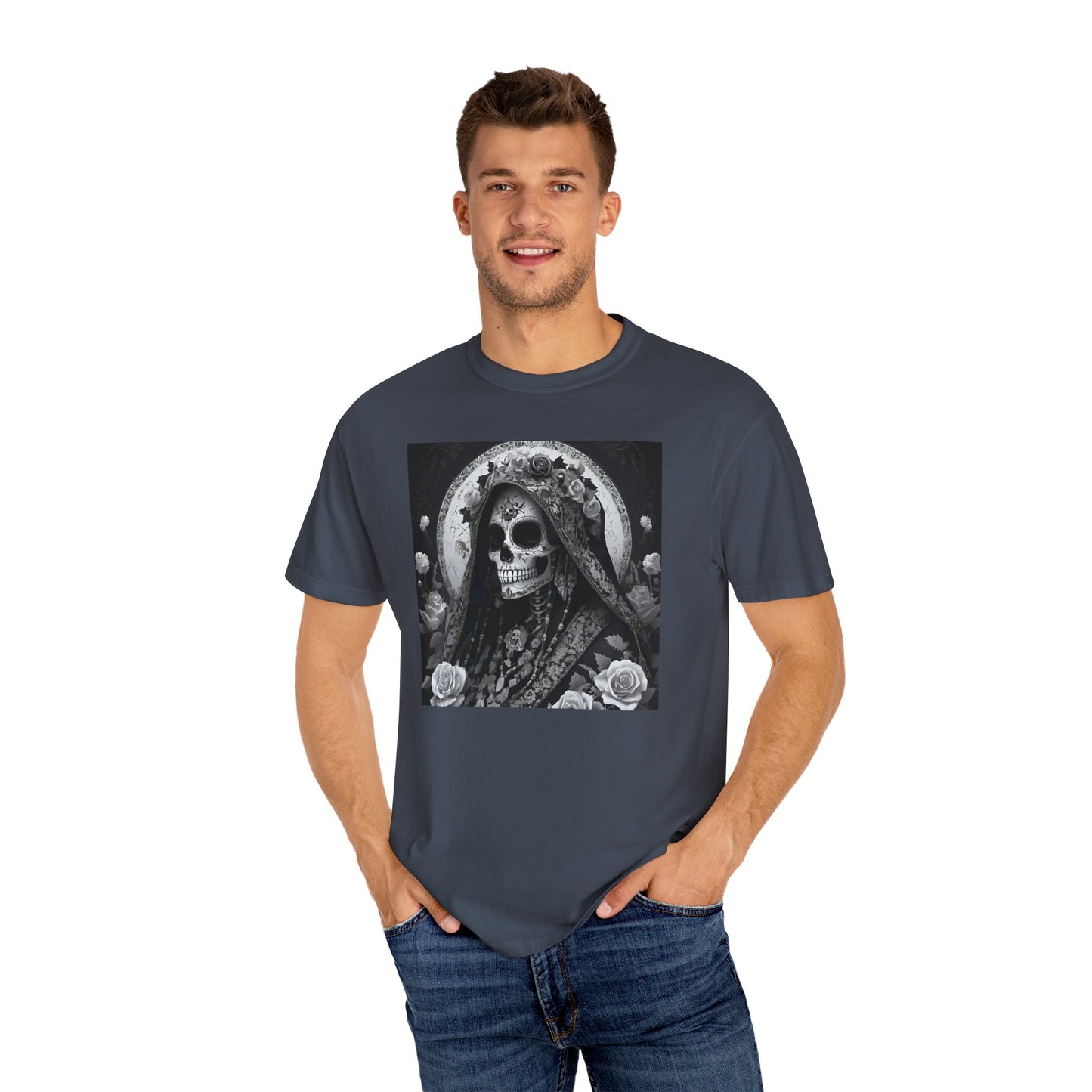 Santa Muerte Unisex Garment-Dyed T-shirt
