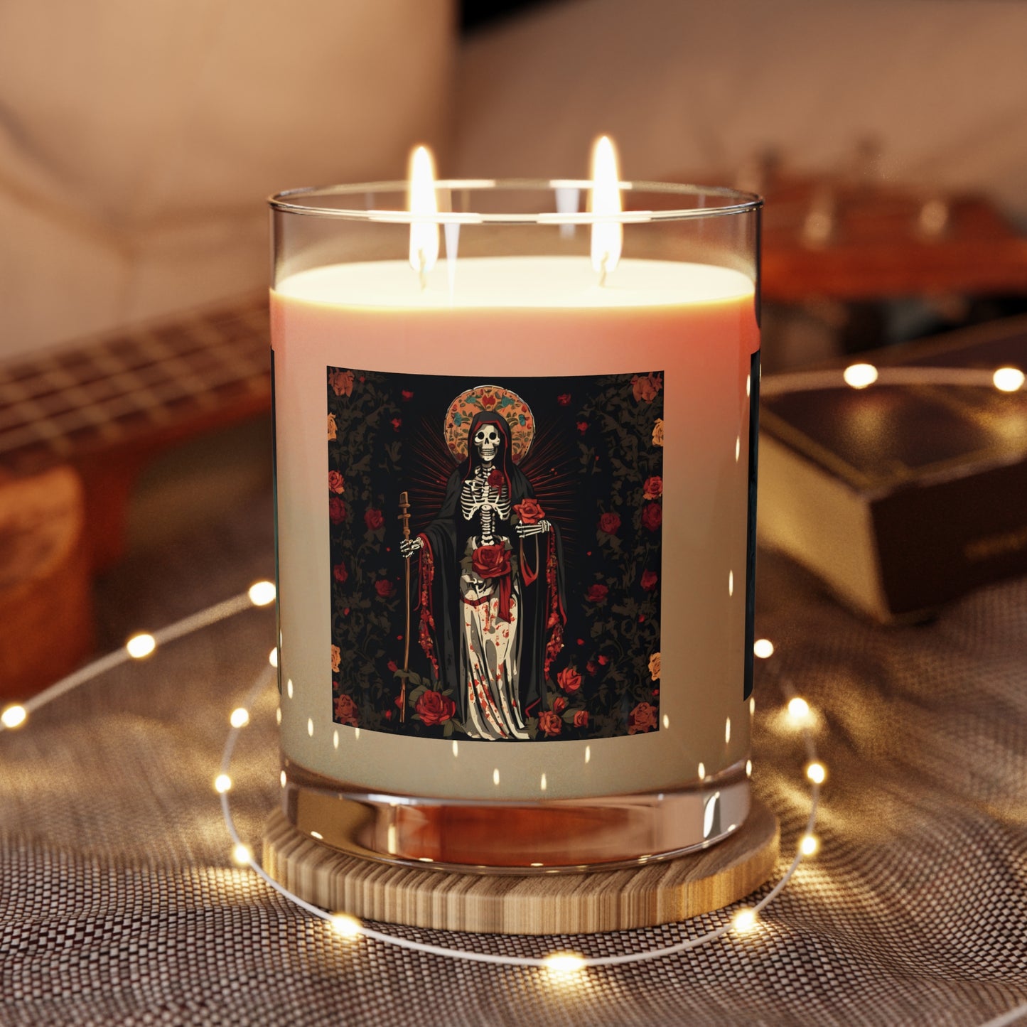 Santa Muerte Scented Candle - Full Glass, 11oz