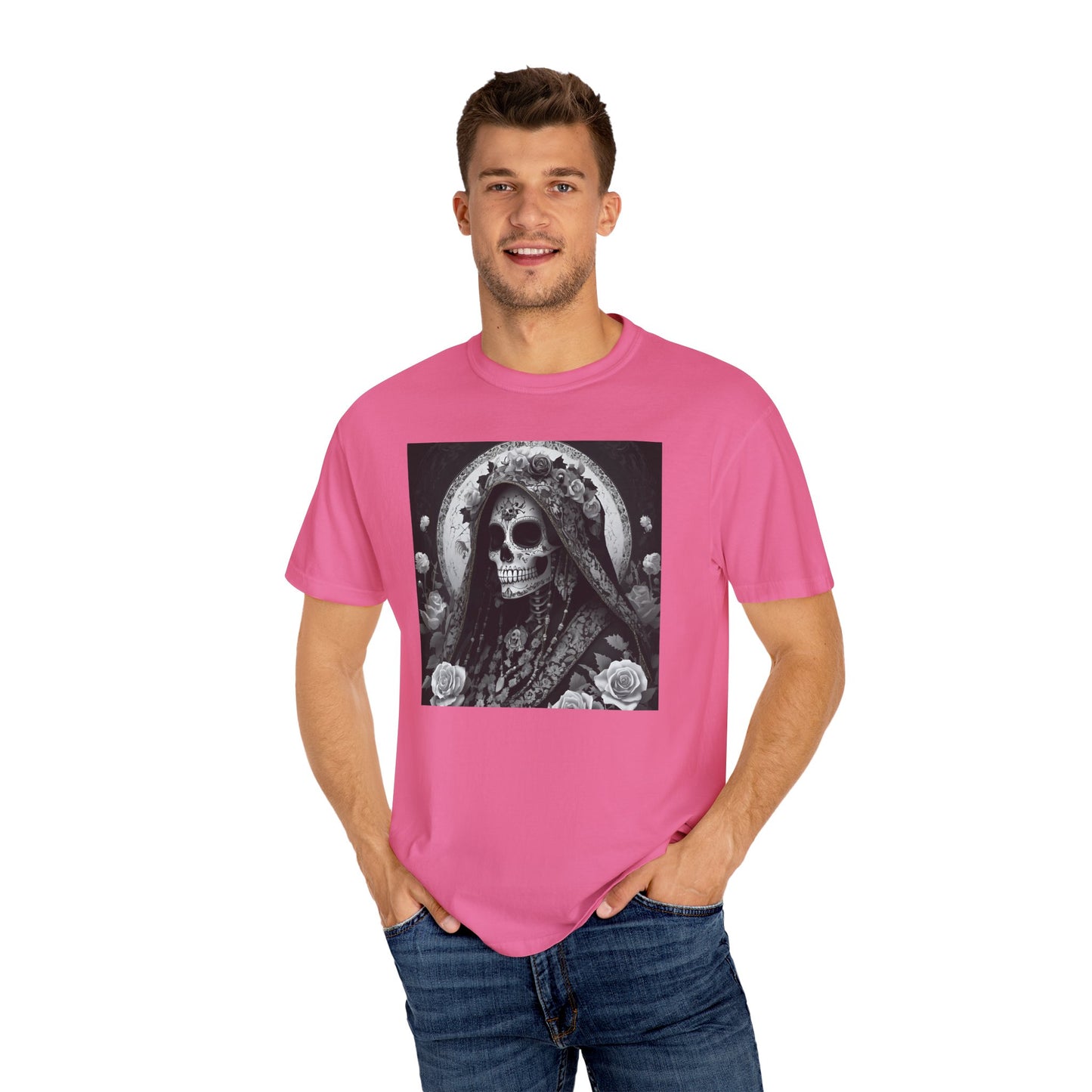 Santa Muerte Unisex Garment-Dyed T-shirt