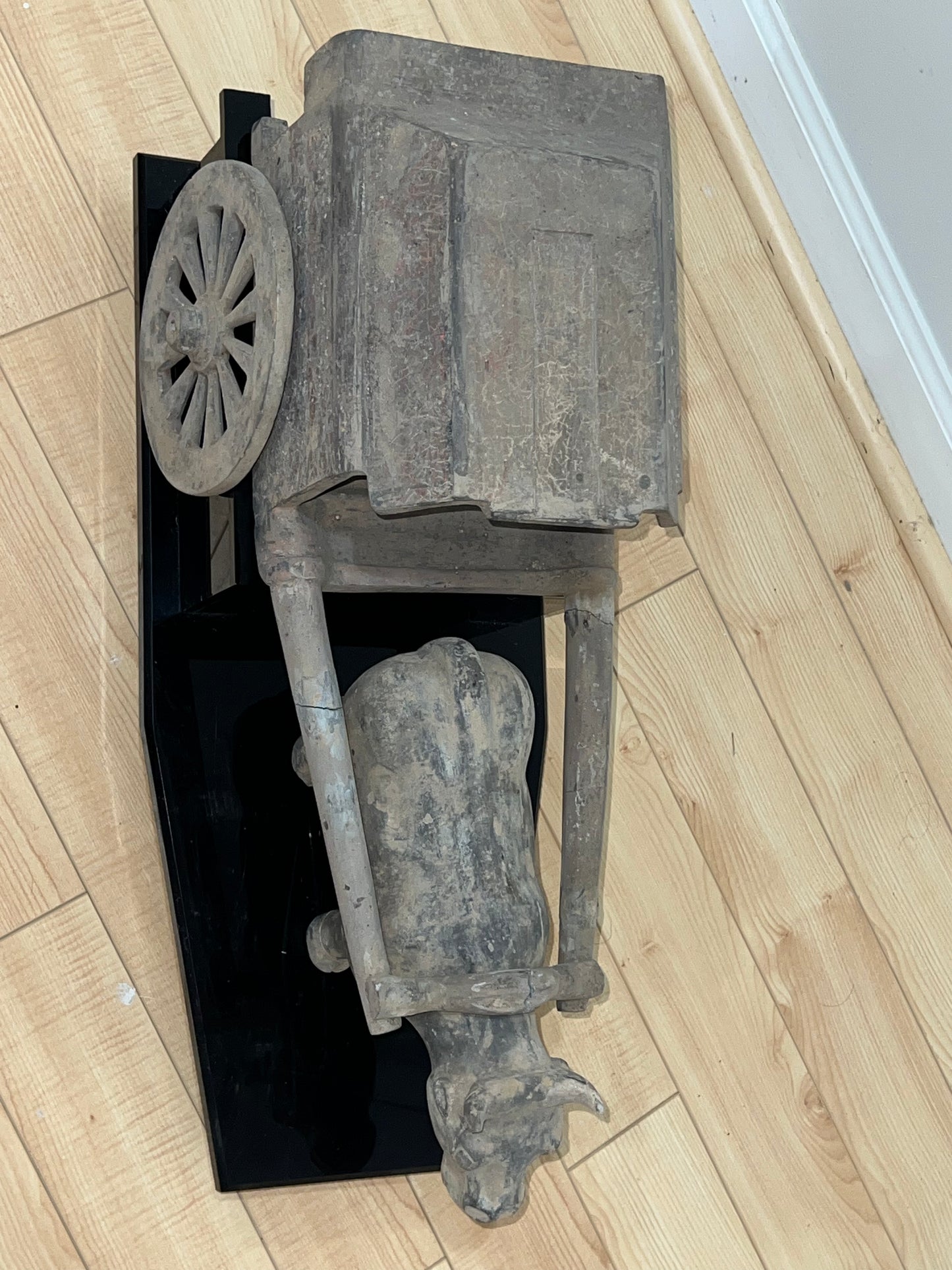 RARE HAN DYNASTY TERRACOTTA OX CHARIOT - TL TESTED