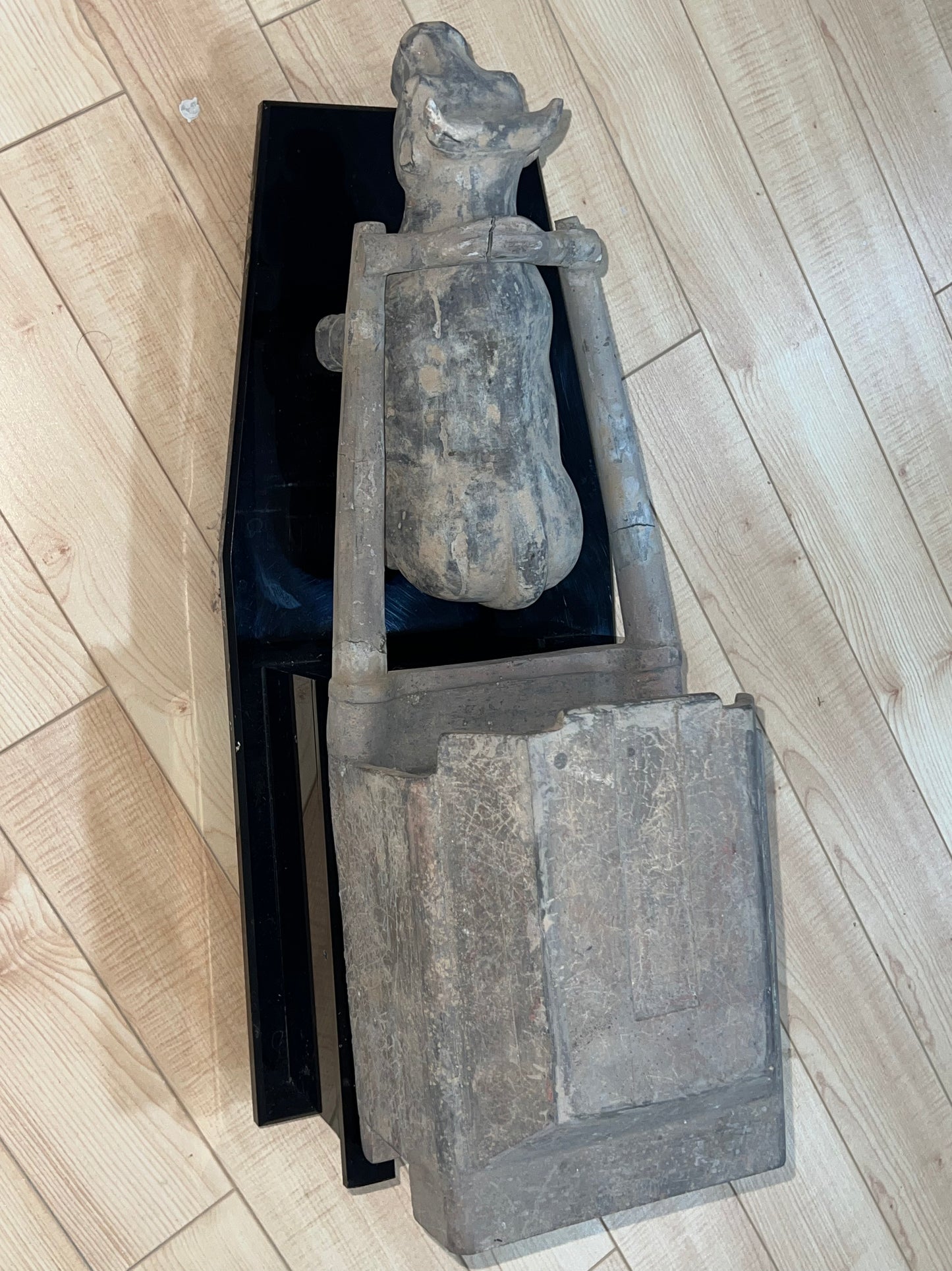 RARE HAN DYNASTY TERRACOTTA OX CHARIOT - TL TESTED