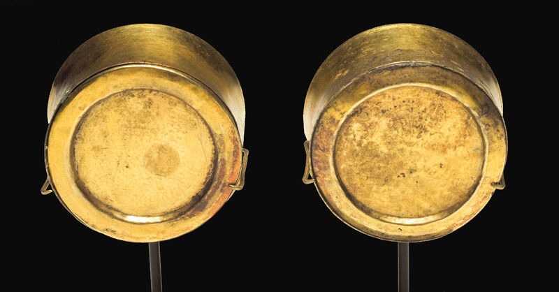 IMPORTANT Pre-Columbian Gold Sican Earspools Ca. 800-1000 A.D.