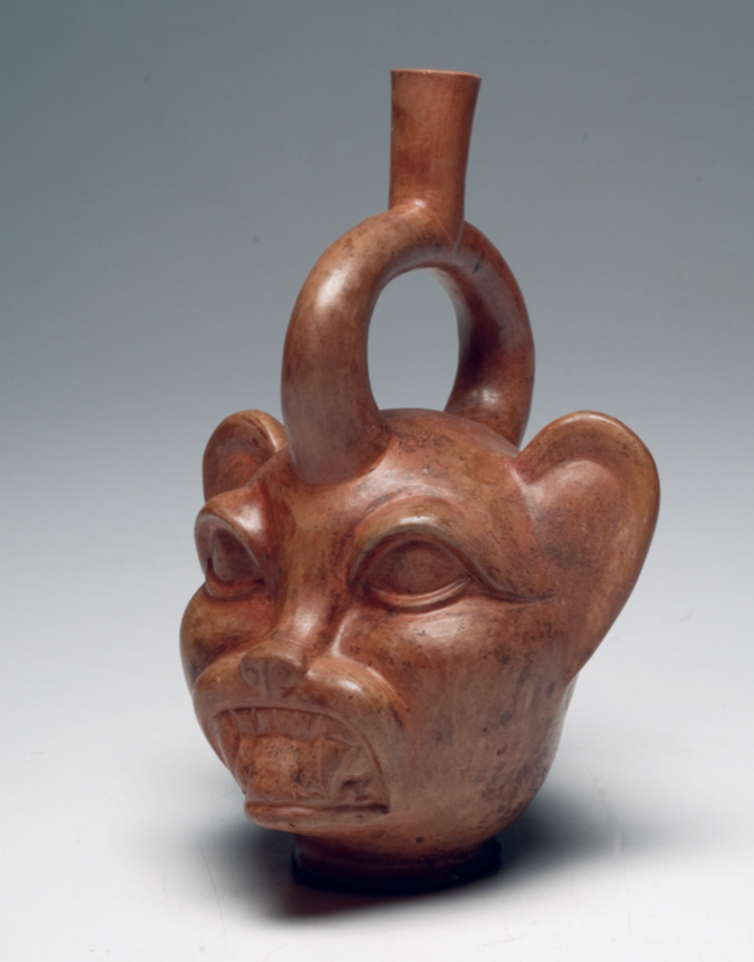 Published Moche Jaguar Head Vessel Ex Sackler Ancient Pre Columbian Art