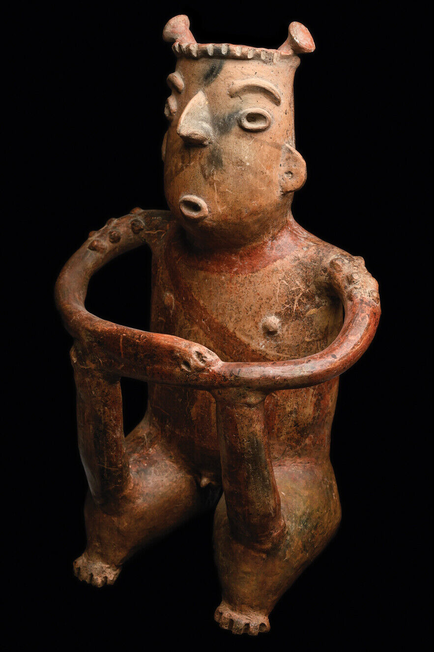 Rare Zacatecas Large Male Figure Pre Columbian Art - Ex Kirk Douglas Estate