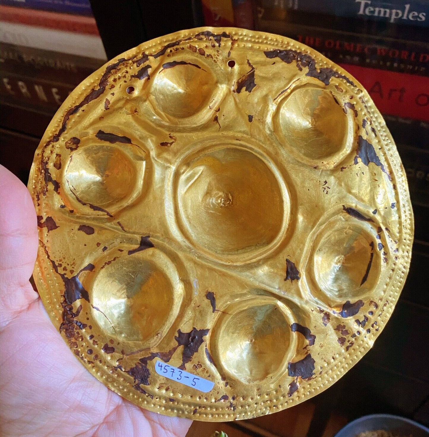 Pre Columbian Narino Gold Repousse Pectoral Heavy Exquisite And Rare!