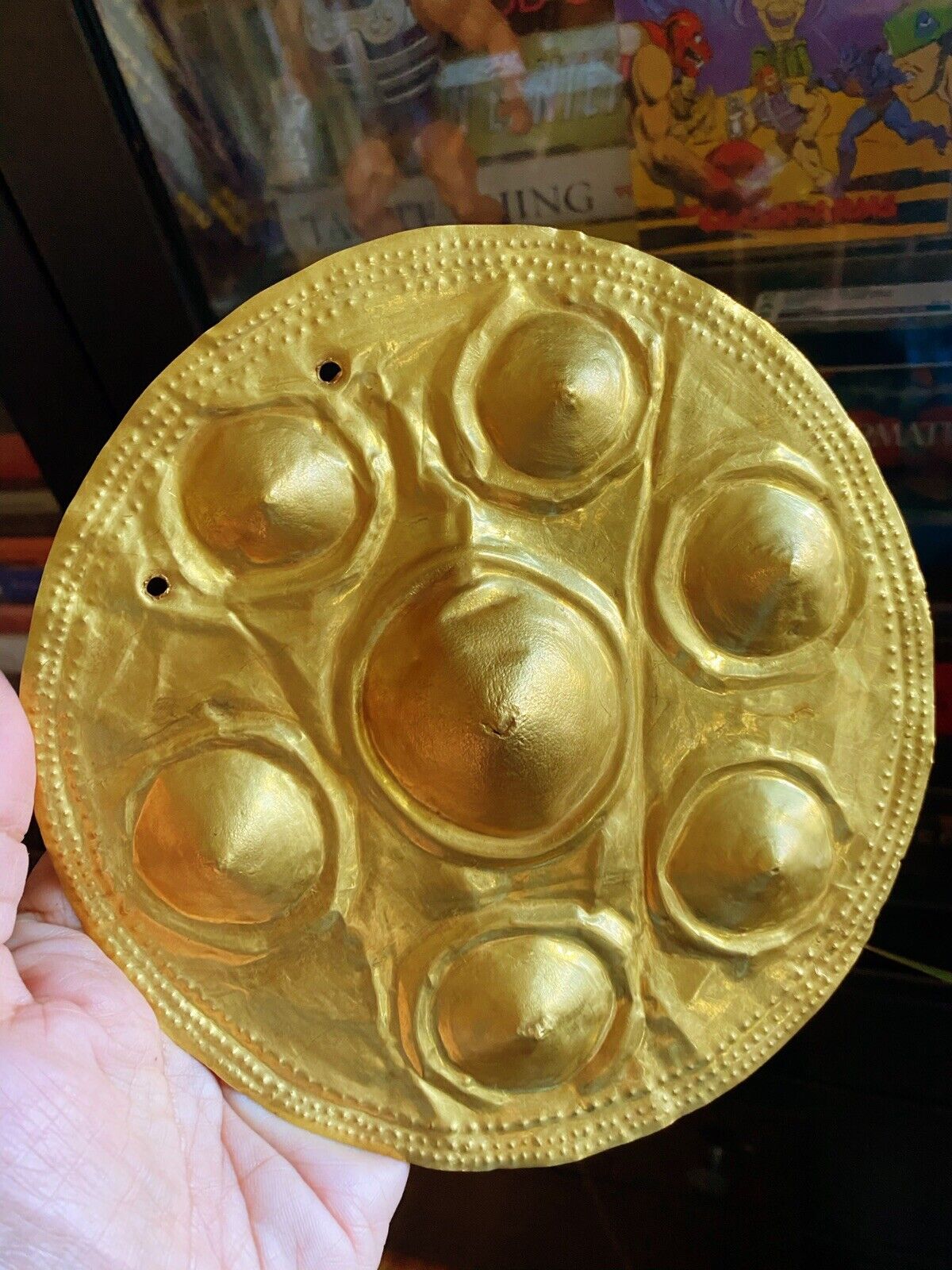 Pre Columbian Narino Gold Repousse Pectoral Heavy Exquisite And Rare!