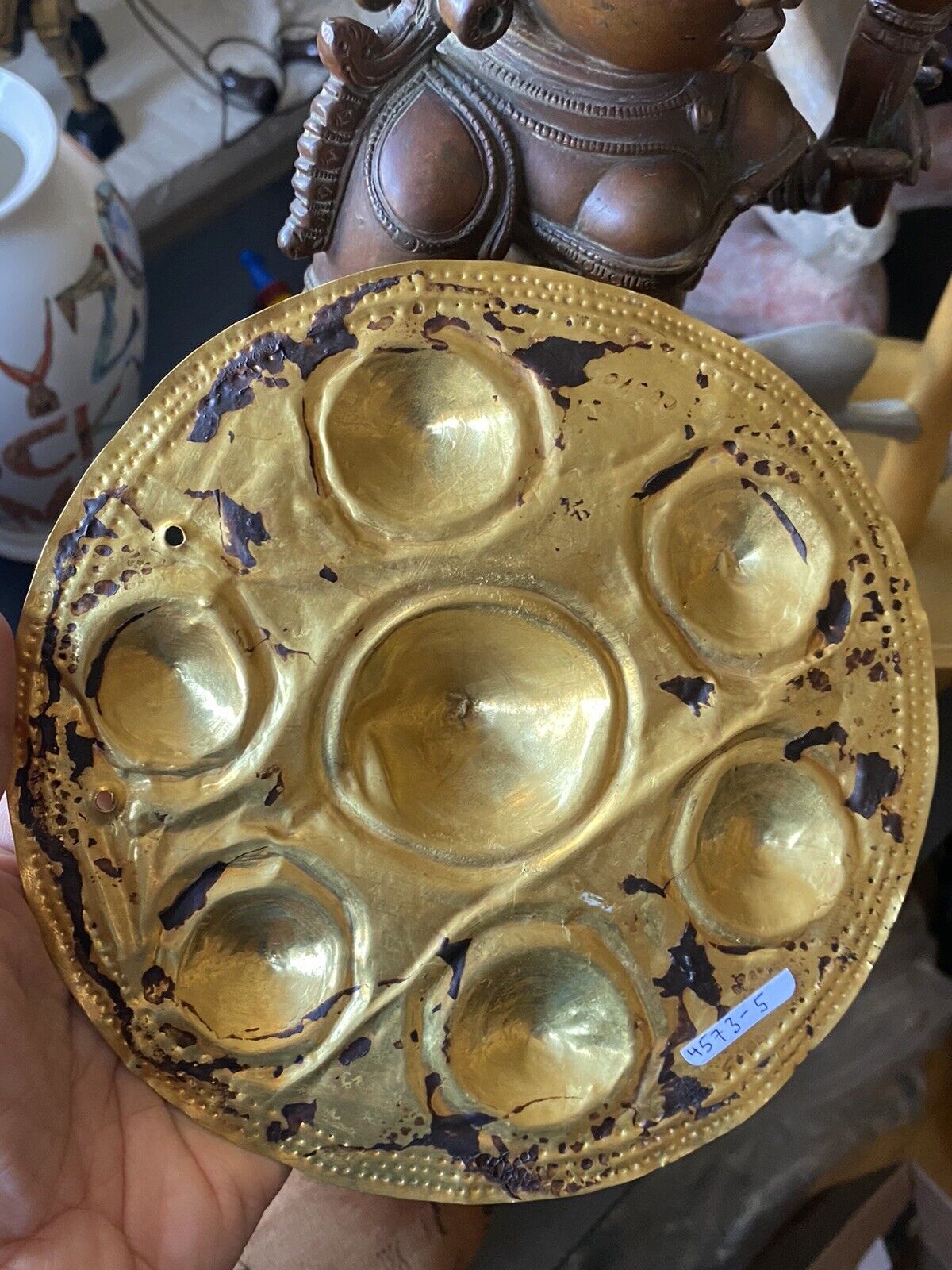 Pre Columbian Narino Gold Repousse Pectoral Heavy Exquisite And Rare!