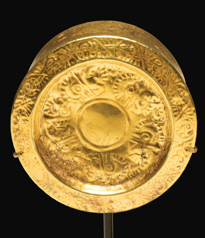 IMPORTANT Pre-Columbian Gold Sican Earspools Ca. 800-1000 A.D.