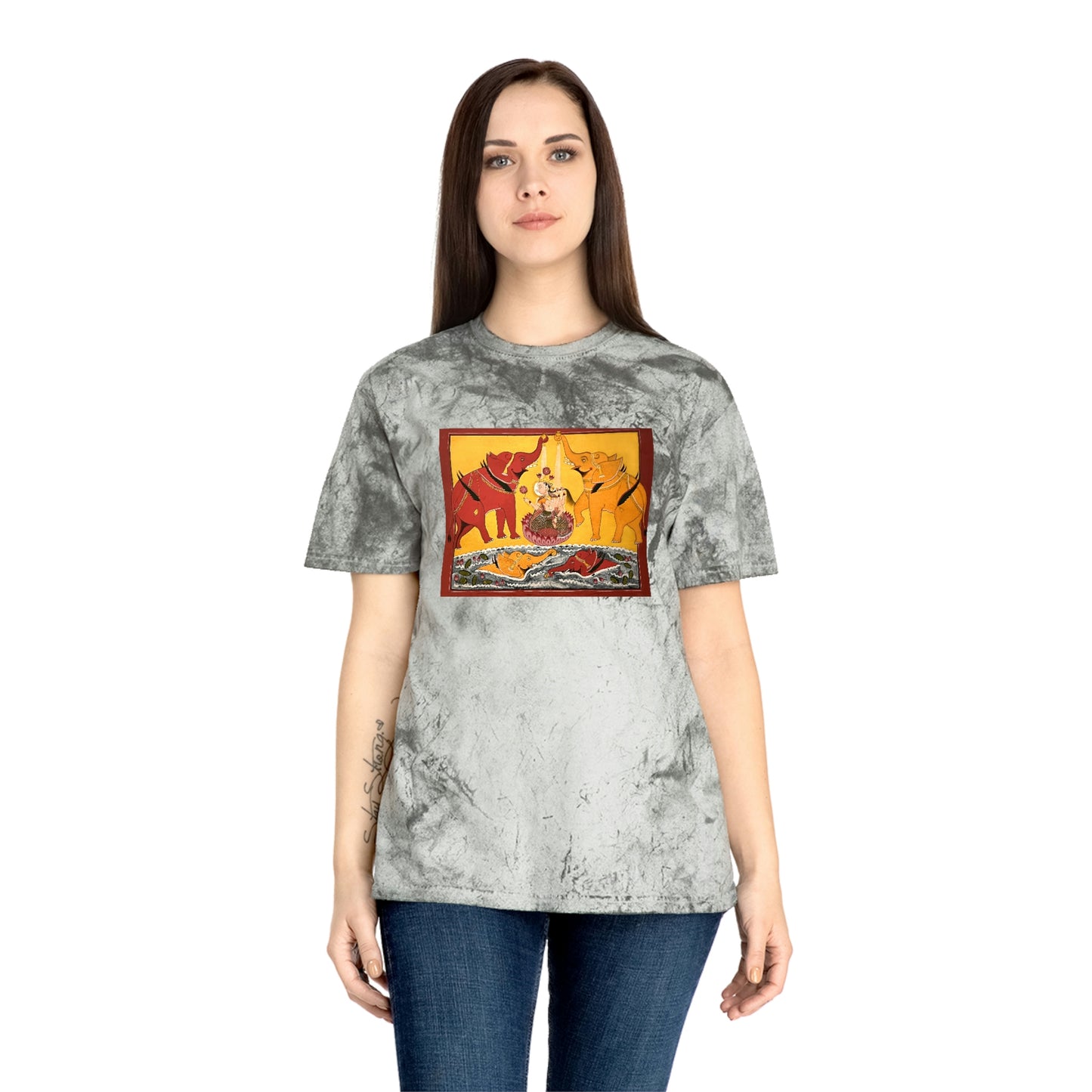 Shri Lakshmi Blessings Unisex Color Blast T-Shirt