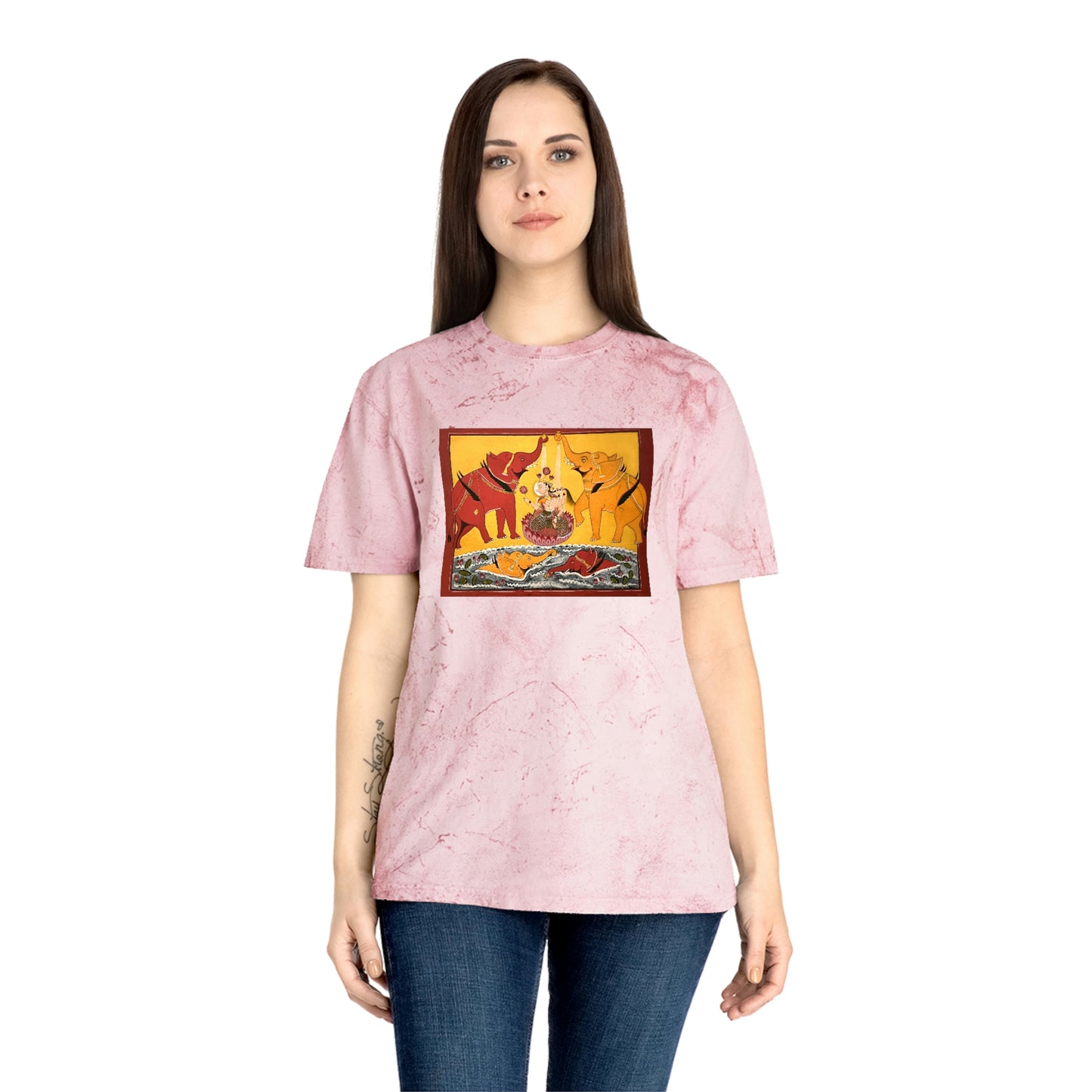Shri Lakshmi Blessings Unisex Color Blast T-Shirt