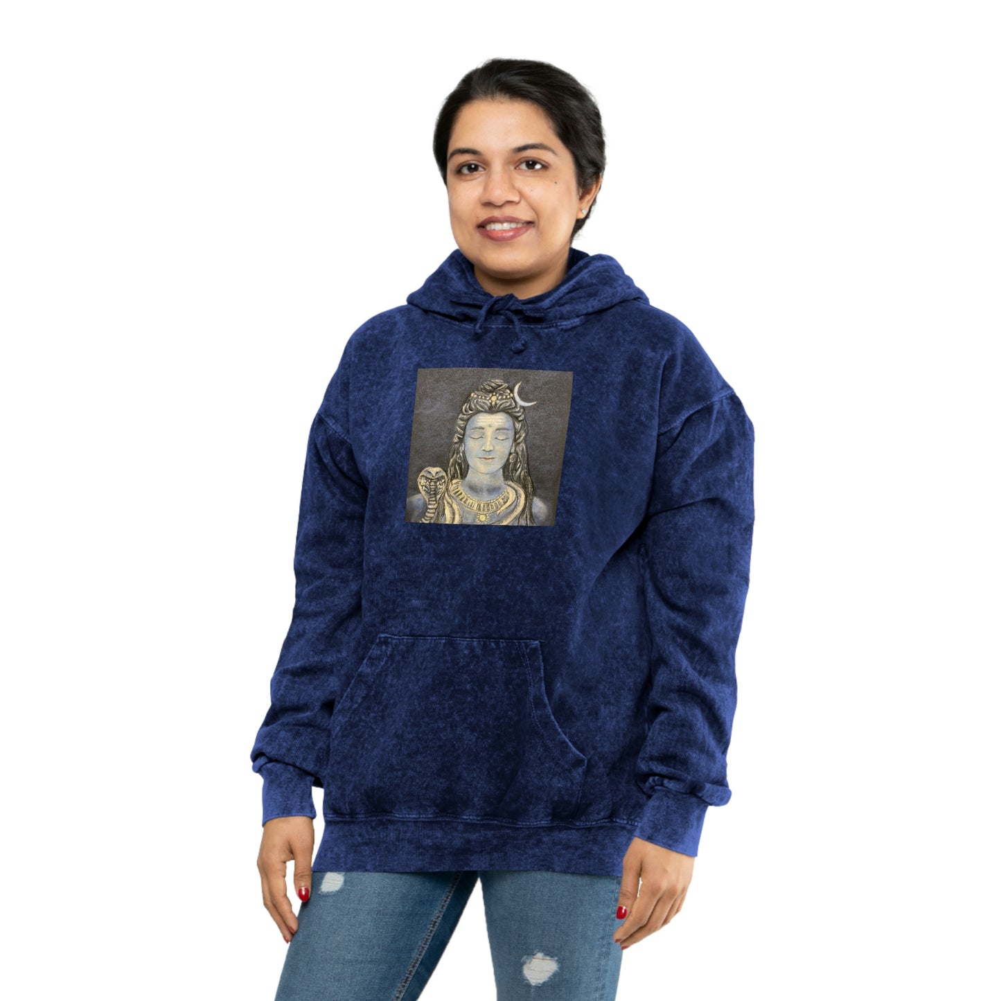 Lord Shiva Unisex Mineral Wash Hoodie