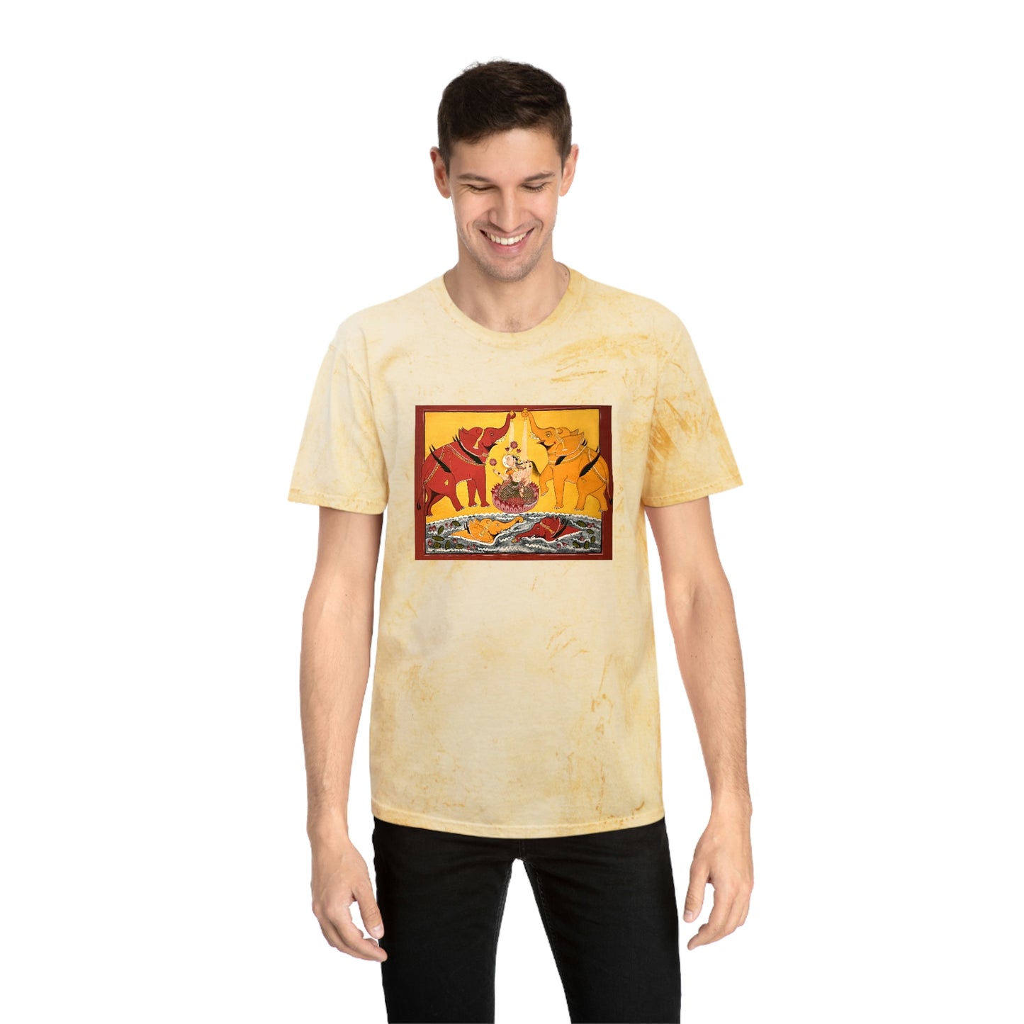 Shri Lakshmi Blessings Unisex Color Blast T-Shirt