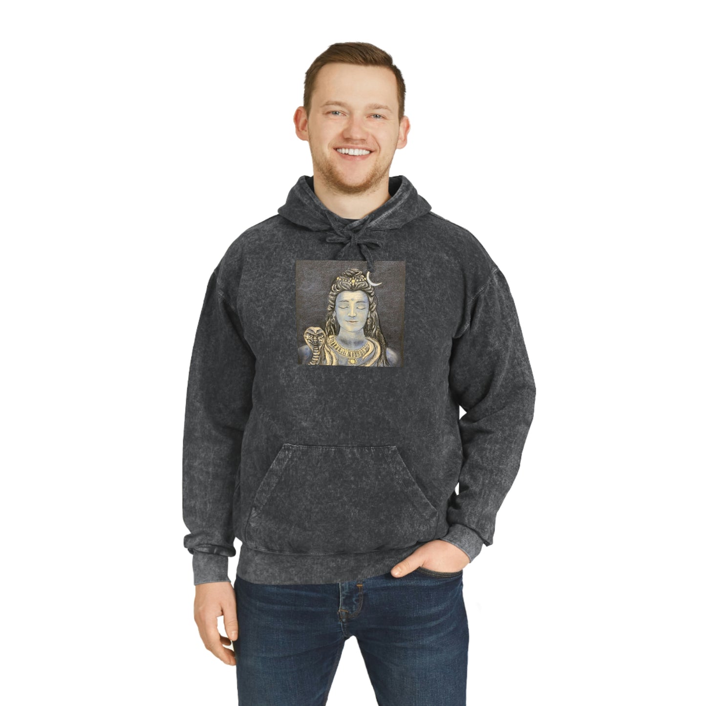 Lord Shiva Unisex Mineral Wash Hoodie
