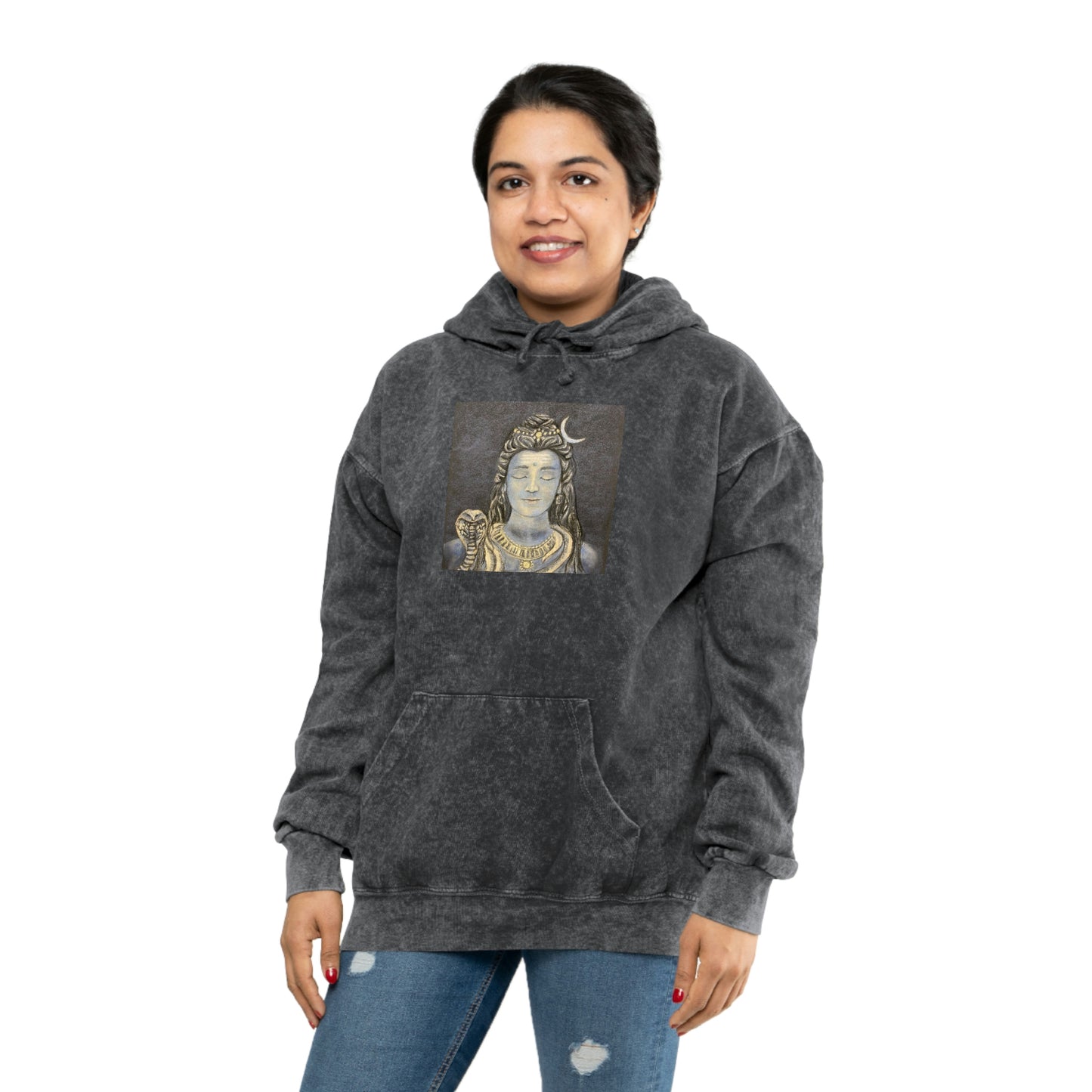 Lord Shiva Unisex Mineral Wash Hoodie