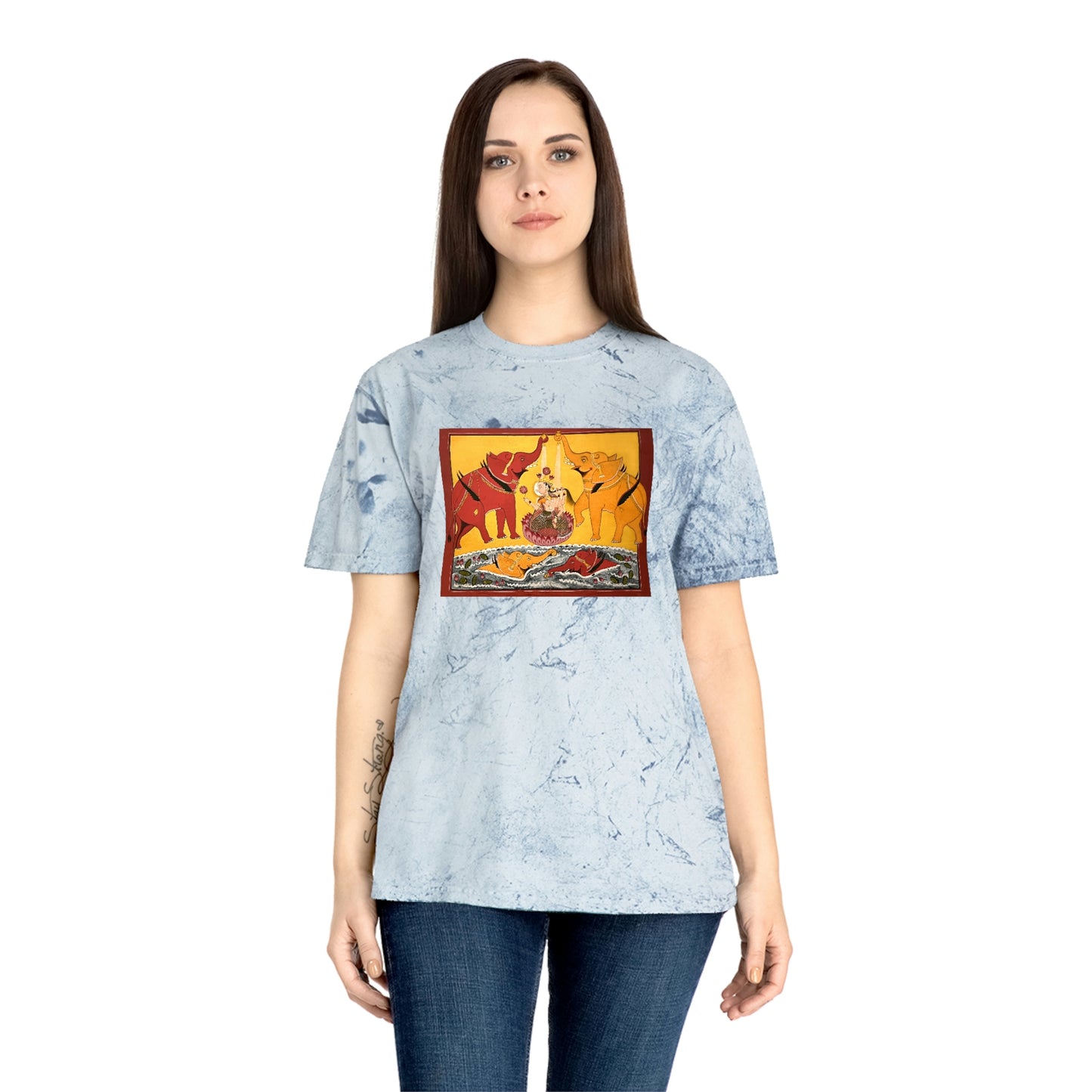 Shri Lakshmi Blessings Unisex Color Blast T-Shirt
