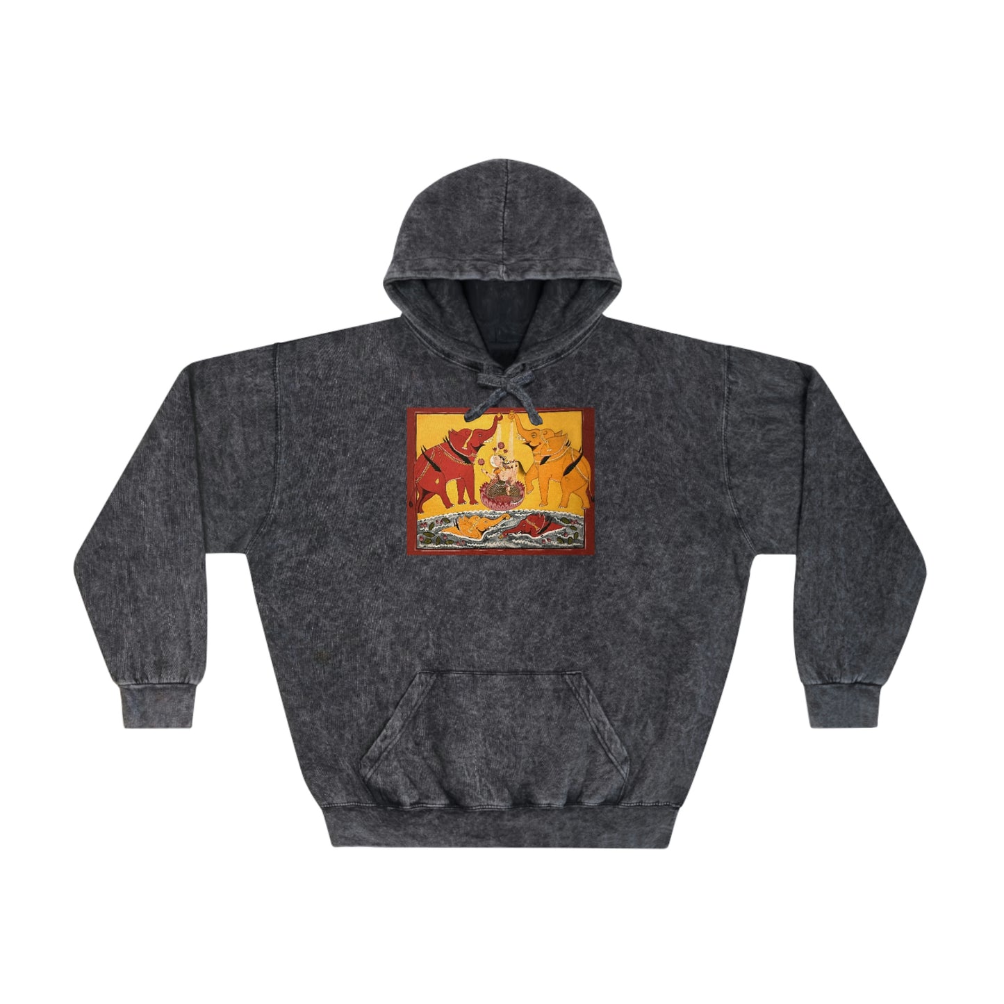 Shri Lakshmi Blessings Unisex Mineral Wash Hoodie