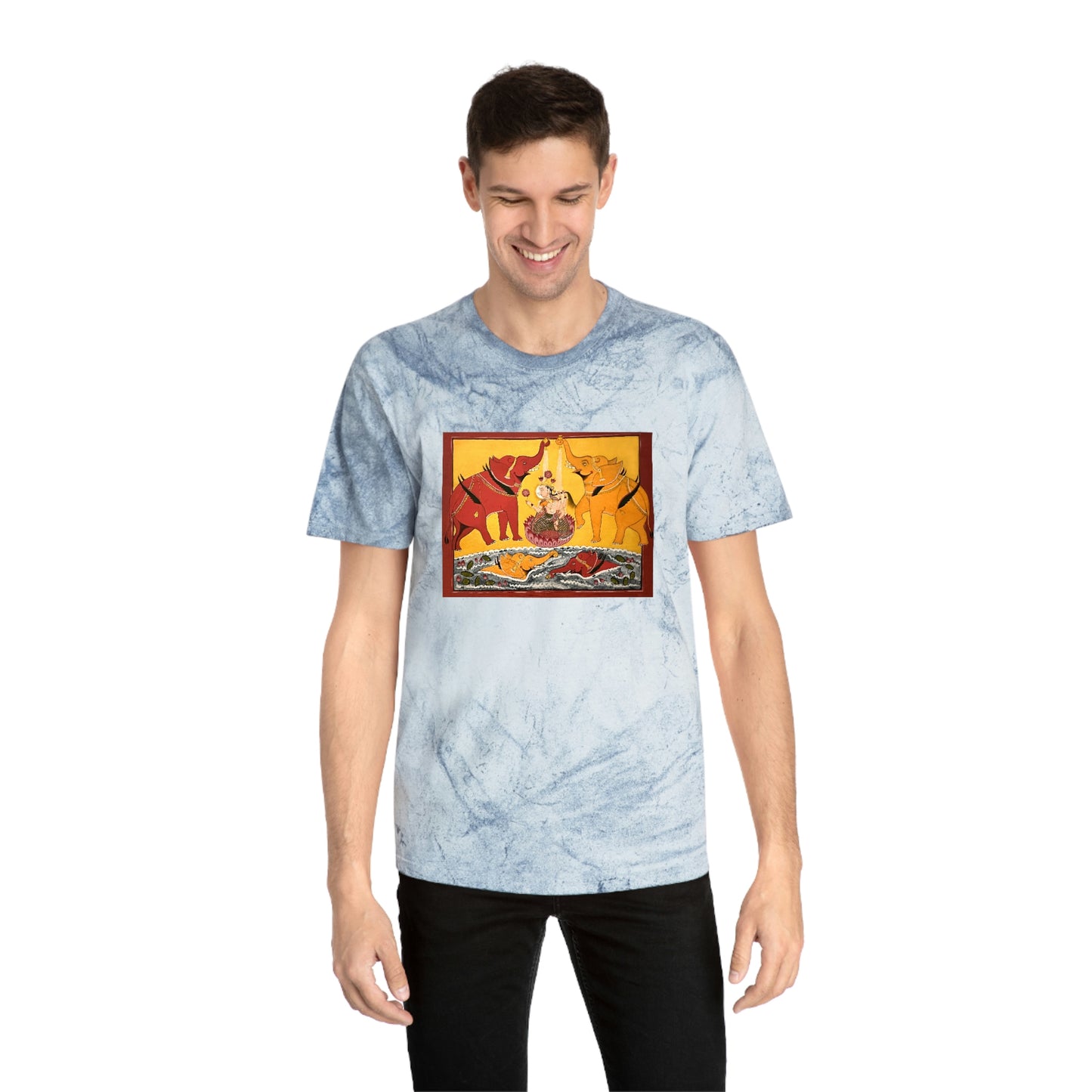 Shri Lakshmi Blessings Unisex Color Blast T-Shirt