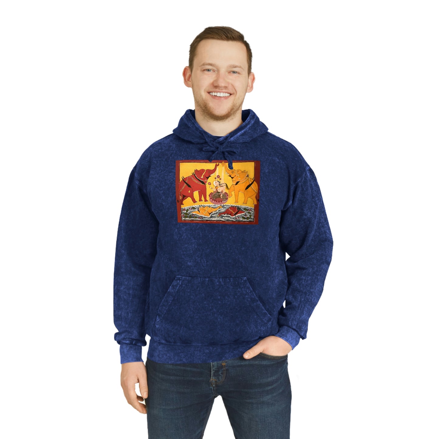 Shri Lakshmi Blessings Unisex Mineral Wash Hoodie