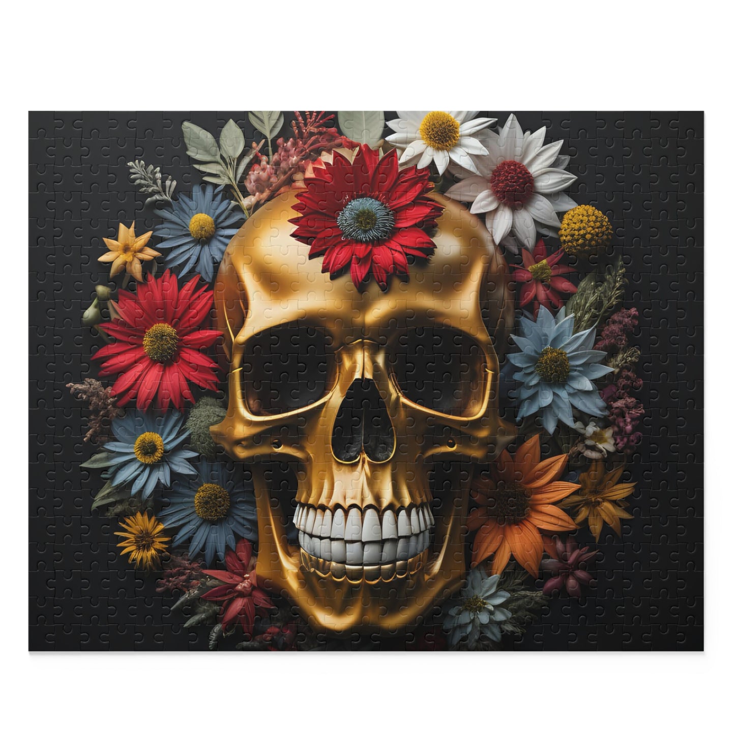 Flower Skull Puzzle (120, 252, 500-Piece)