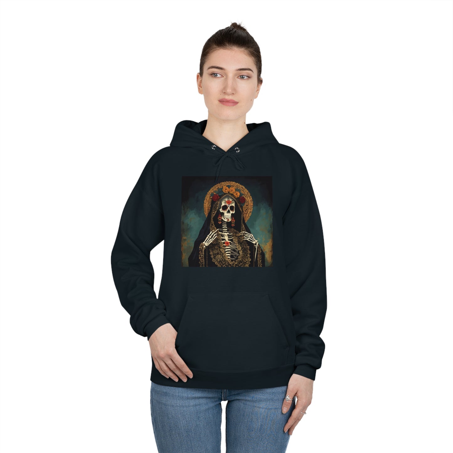 Santa Muerte Unisex EcoSmart® Pullover Hoodie Sweatshirt