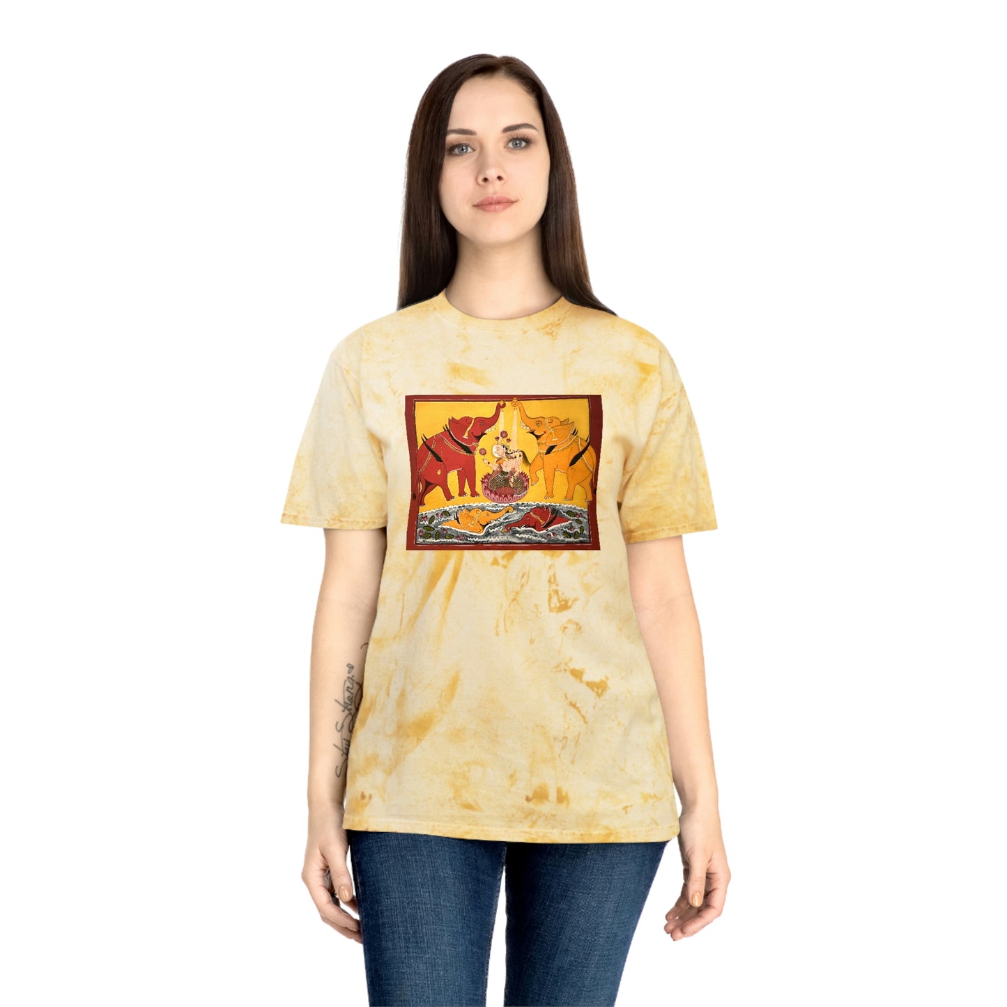Shri Lakshmi Blessings Unisex Color Blast T-Shirt