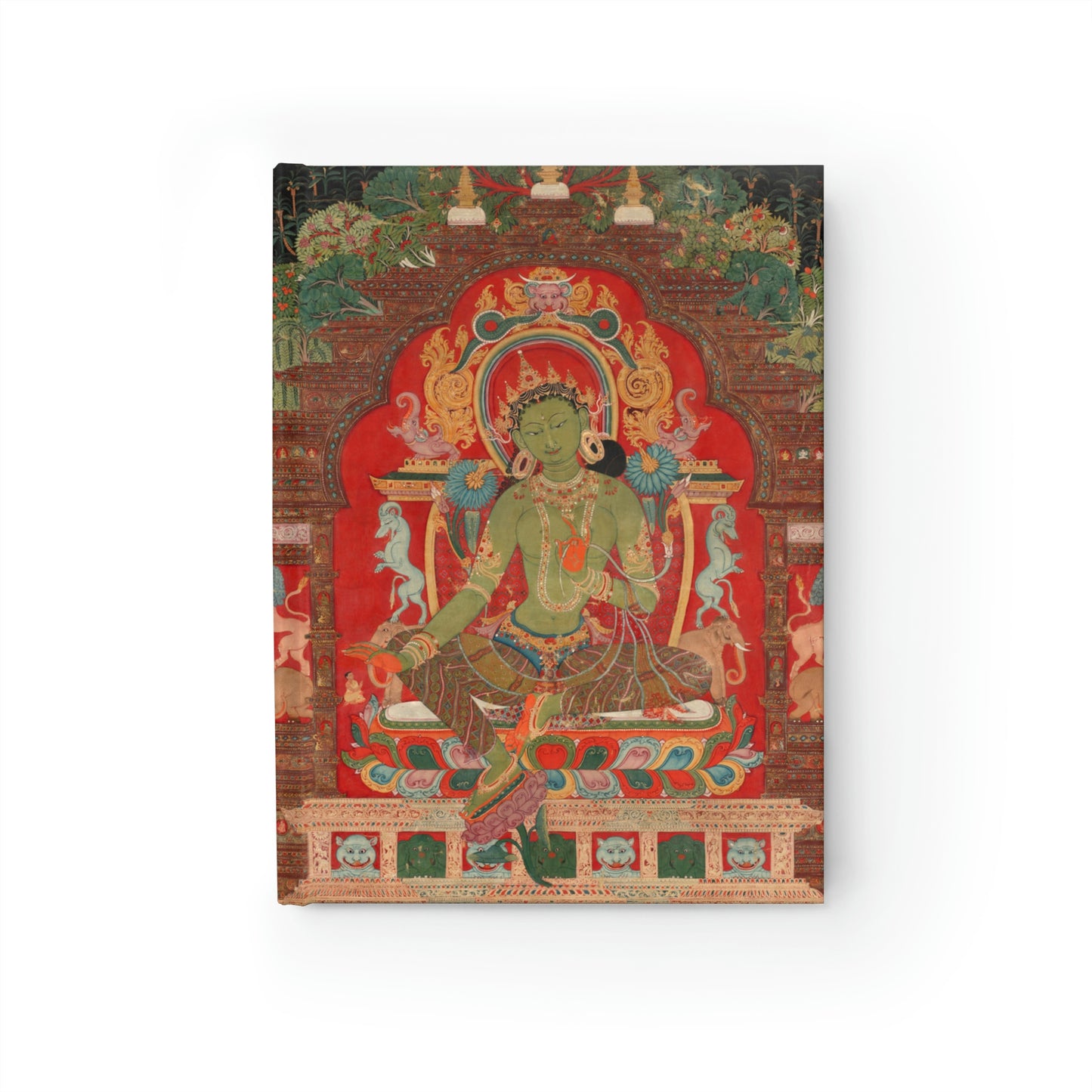 Green Tara, emanation of Compassion Journal - Ruled Line