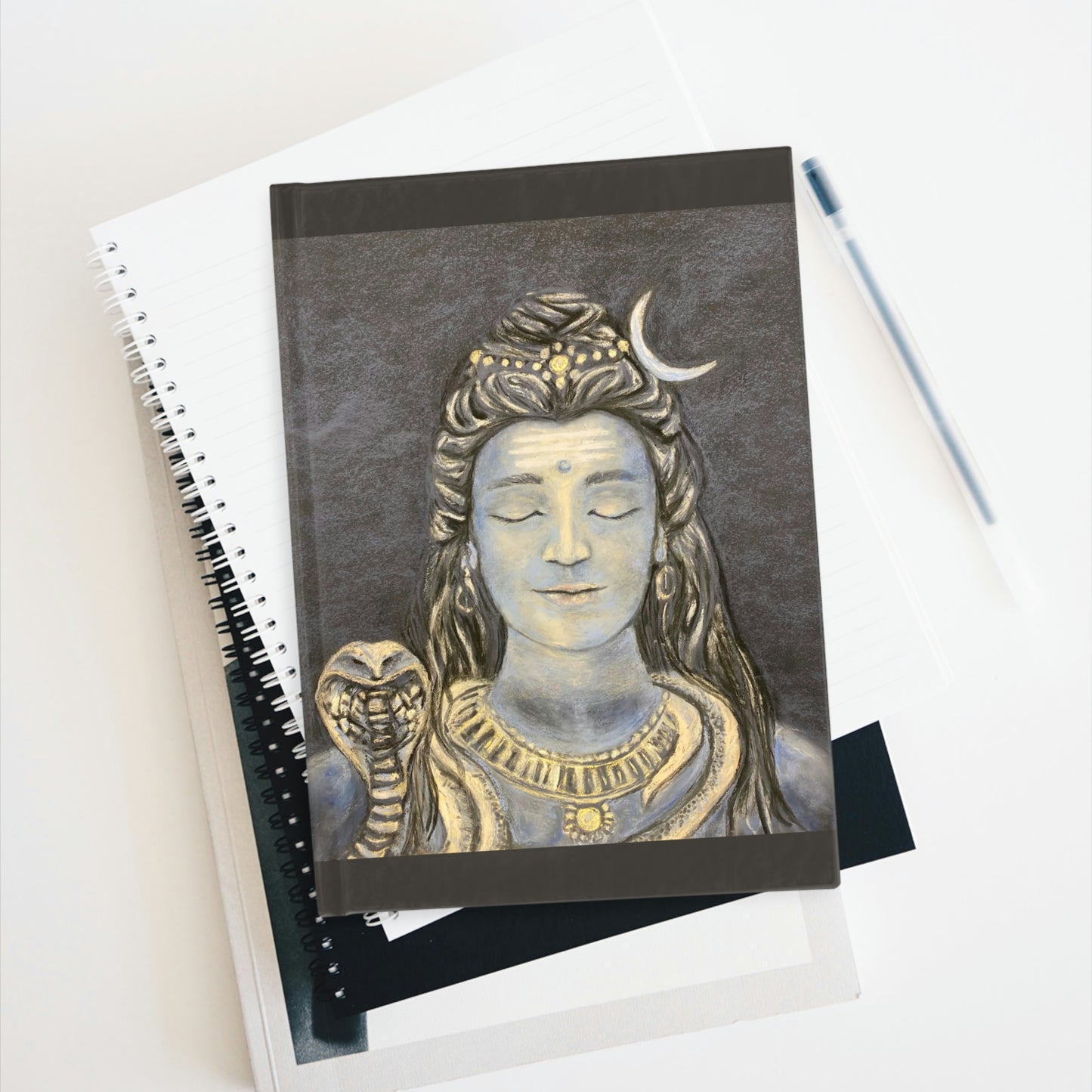 Meditating Lord Shiva Journal - Ruled Line